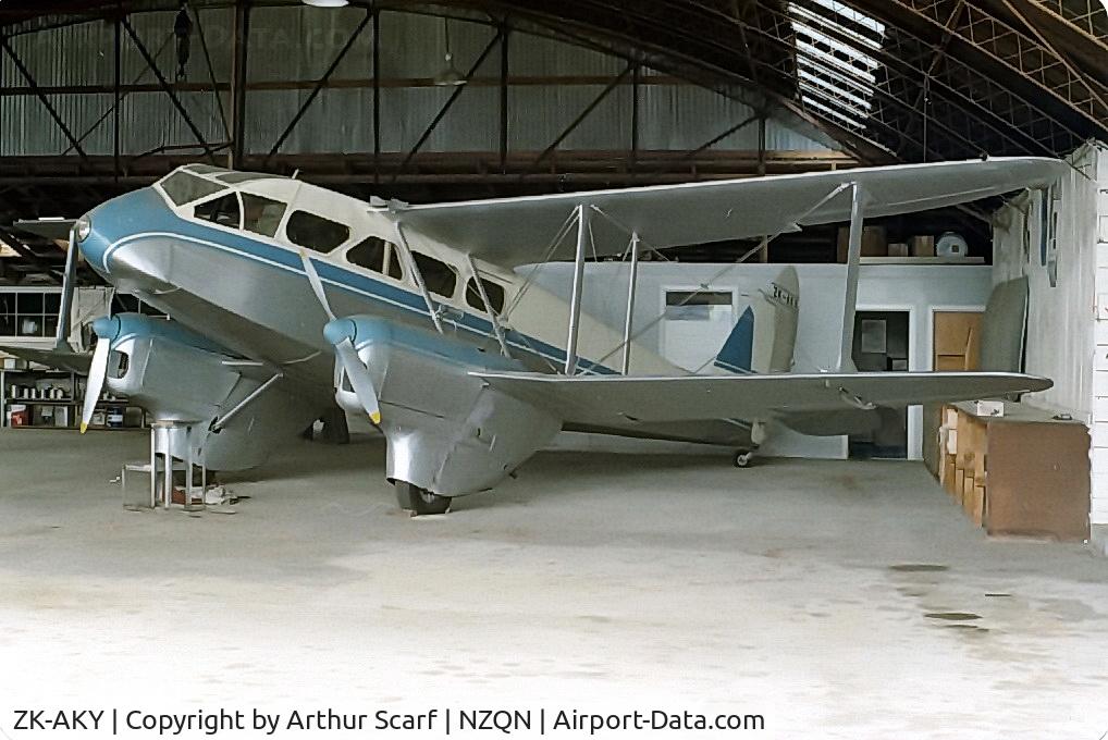 ZK-AKY, De Havilland DH-89B Dominie C/N 6653, ZK-AKY Queenstown NZ c.1978