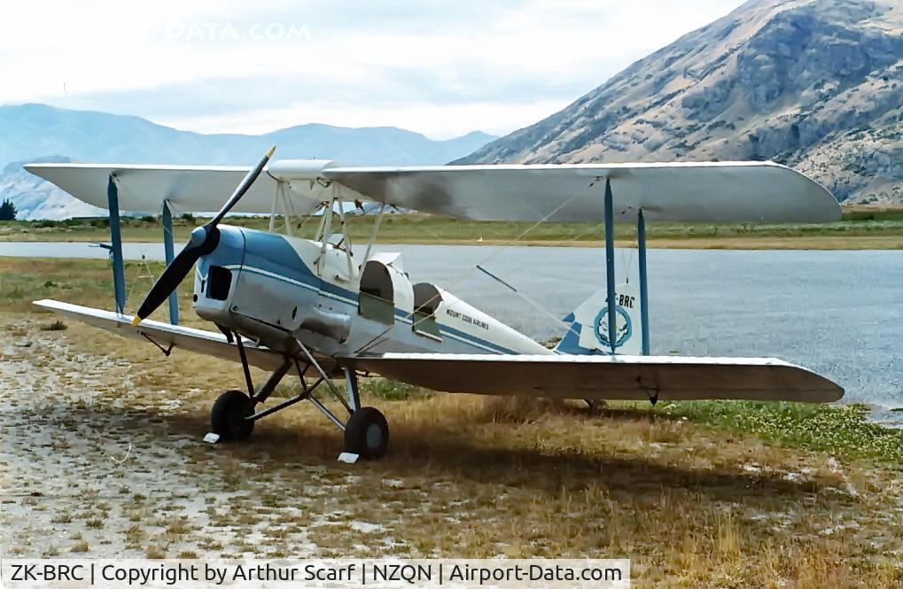 ZK-BRC, De Havilland New Zealand DH-82A Tiger Moth C/N DHNZ115, ZK-BRC Queenstown NZ c.1978