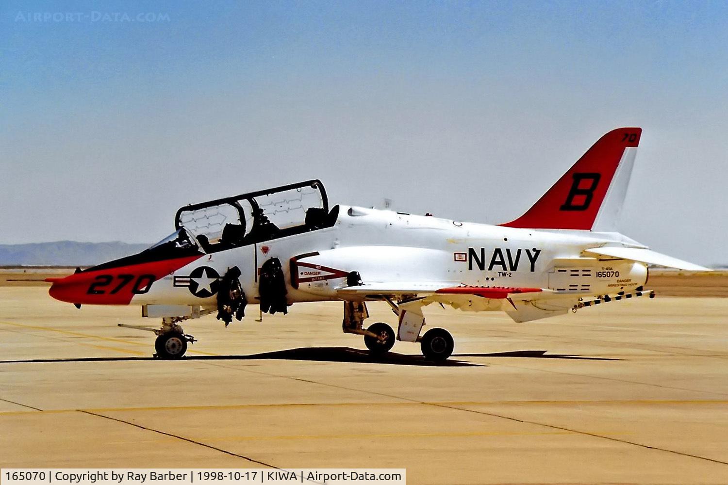 165070, McDonnell Douglas T-45C Goshawk C/N A074, McDonnell Douglas T-45A Goshawk [A-074] (United States Navy) Phoenix-Williams Gateway~N 17/10/1998