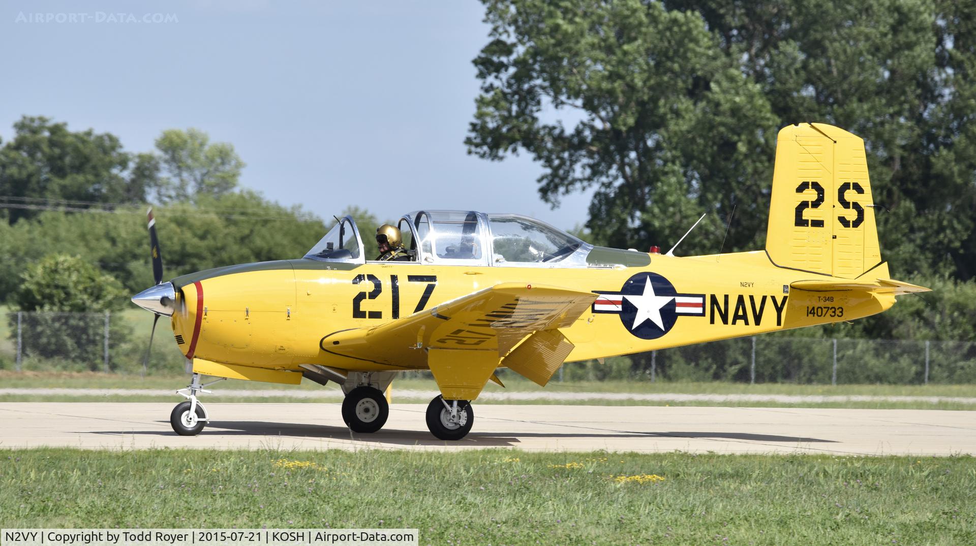 N2VY, 1955 Beech D-45 (T-34B) Mentor C/N BG-67, Airventure 2015