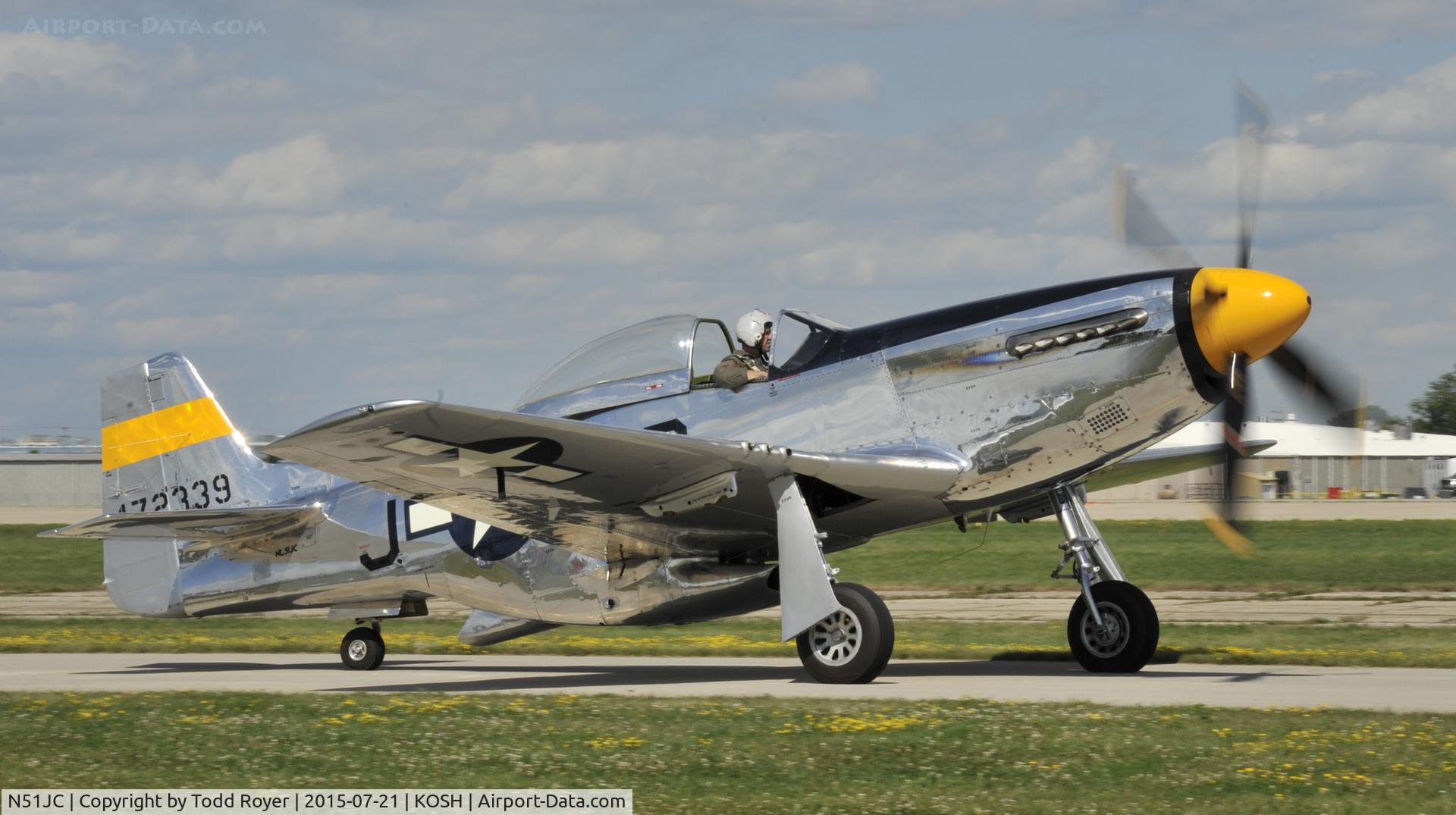 N51JC, 1944 North American P-51D Mustang C/N 122-38798, Airventure 2015