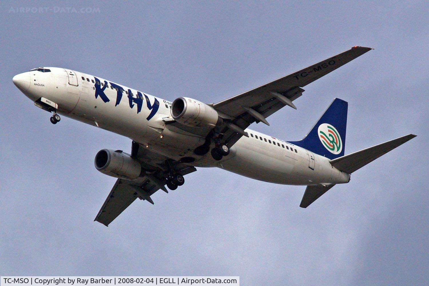 TC-MSO, 2002 Boeing 737-8S3 C/N 29246, Boeing 737-8S3 [29246] (KTHY-Cyprus Turkish Airlines) Home~G 04/02/2008. On approach 27R.