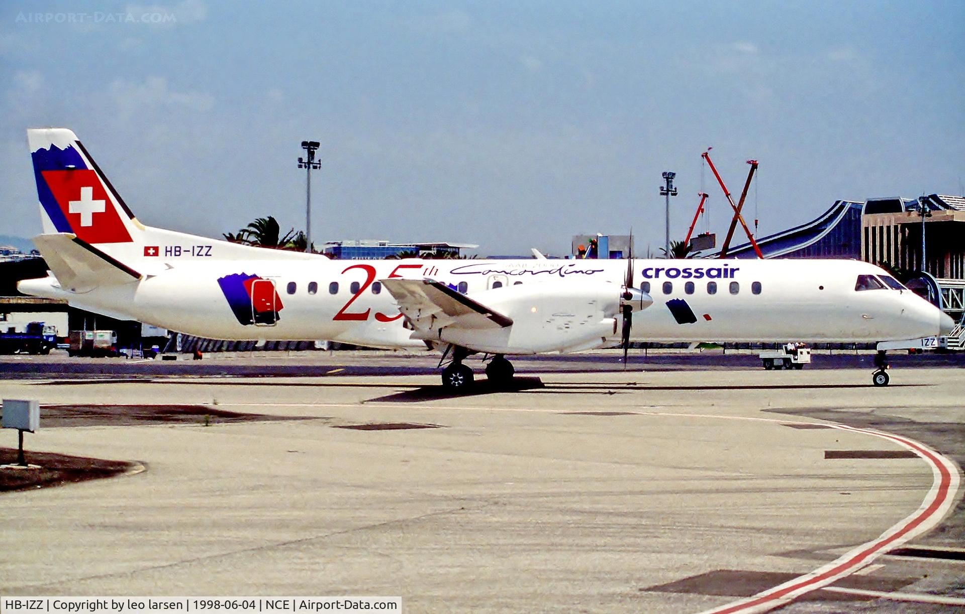 HB-IZZ, 1997 Saab 2000 C/N 2000-048, Nice 4.6.98