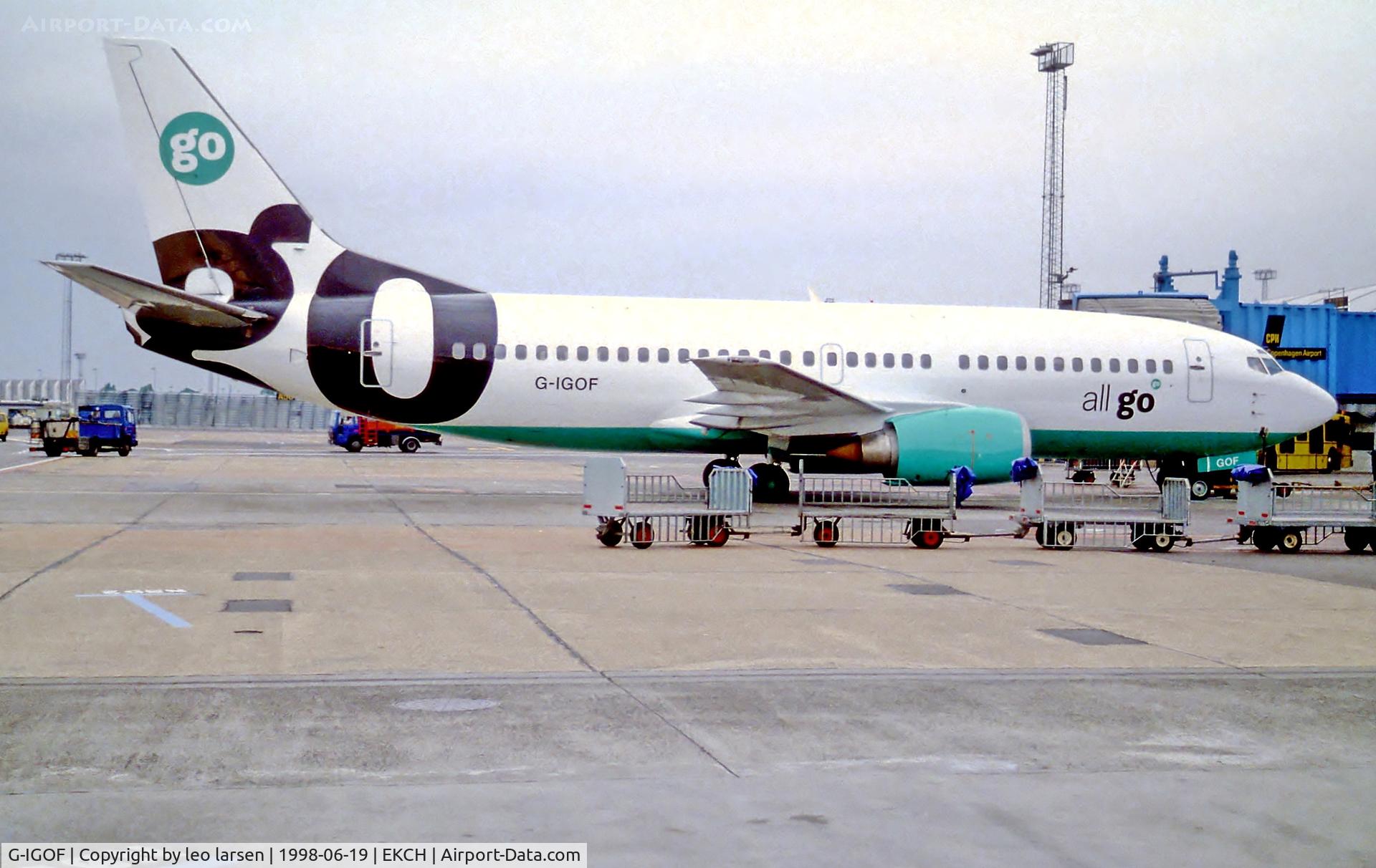G-IGOF, 1990 Boeing 737-3Q8 C/N 24698, Copenhagen 19.6.98