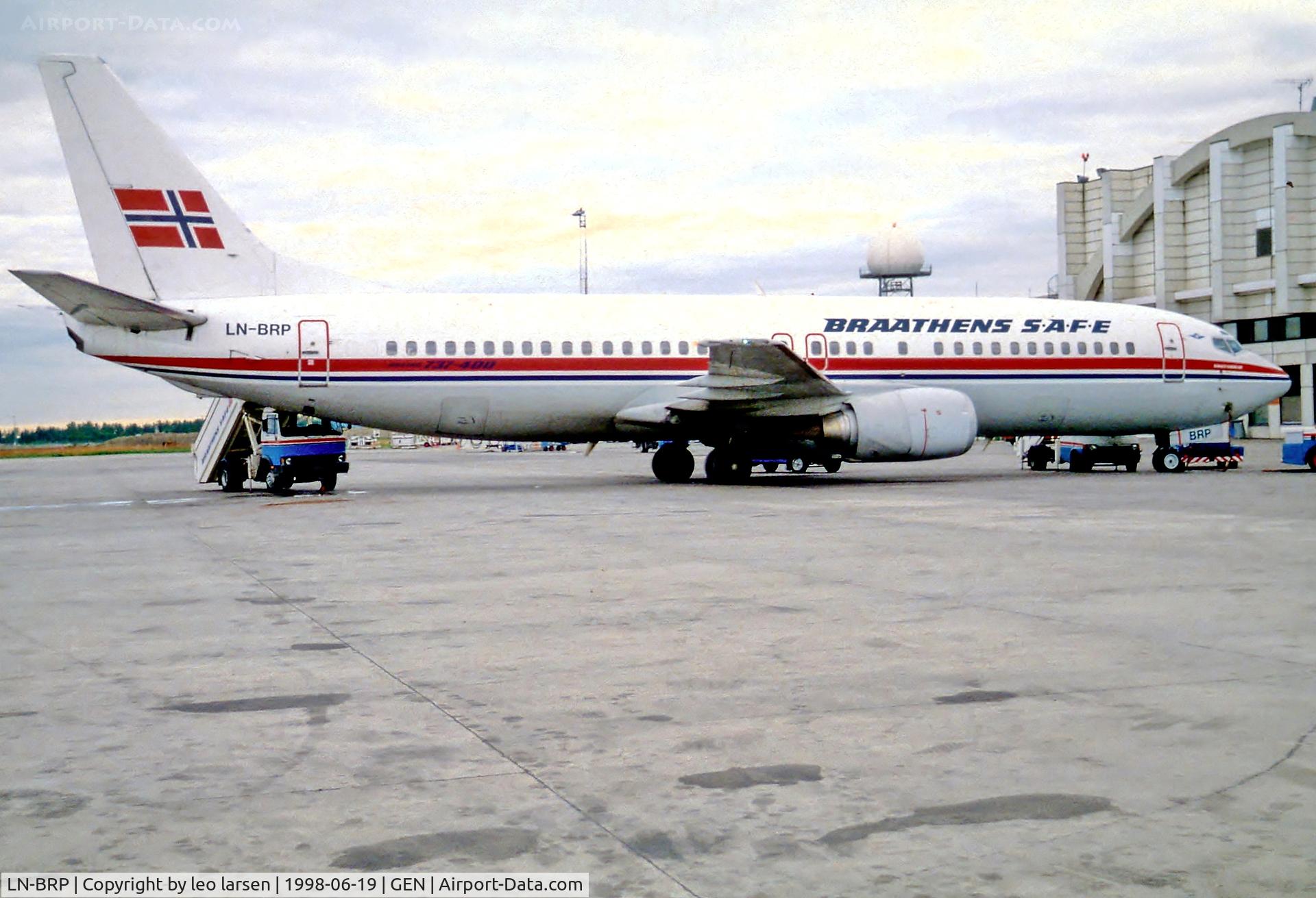 LN-BRP, 1991 Boeing 737-405 C/N 25303, Oslo Gardermoen 19.6.98