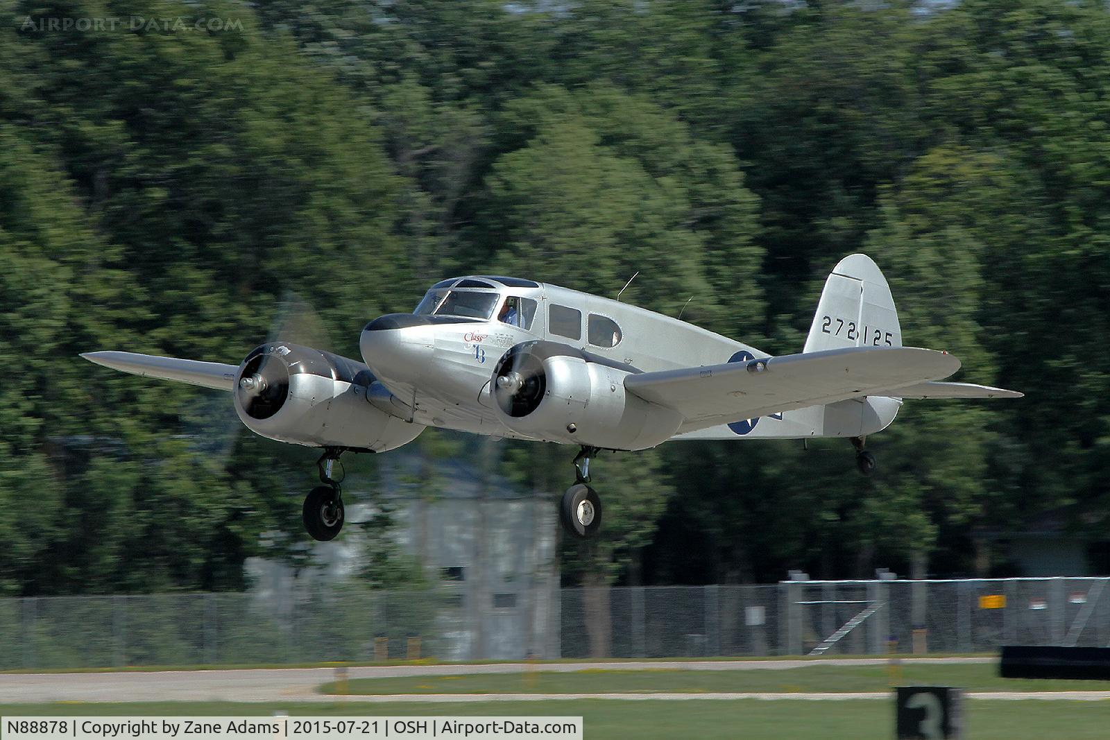 N88878, 1943 Cessna UC-78C (T-50) Bobcat C/N 4121, 2015 - EAA AirVenture - Oshkosh Wisconsin