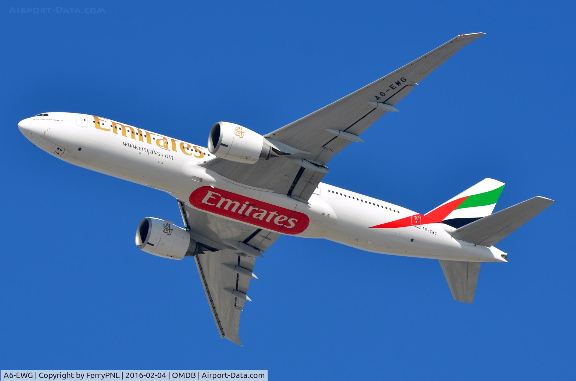 A6-EWG, 2008 Boeing 777-21H/LR C/N 35578, Emirates B772 taking=off.