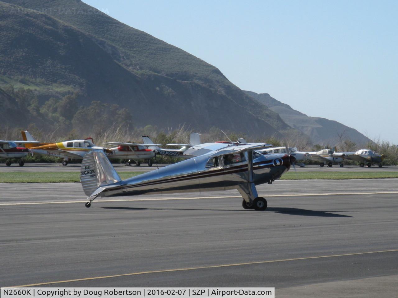 N2660K, 1947 Luscombe 8E Silvaire C/N 5387, 1947 Luscombe 8E SILVAIRE, Continental C85 85 Hp, taxi to hangar after landing Rwy 04