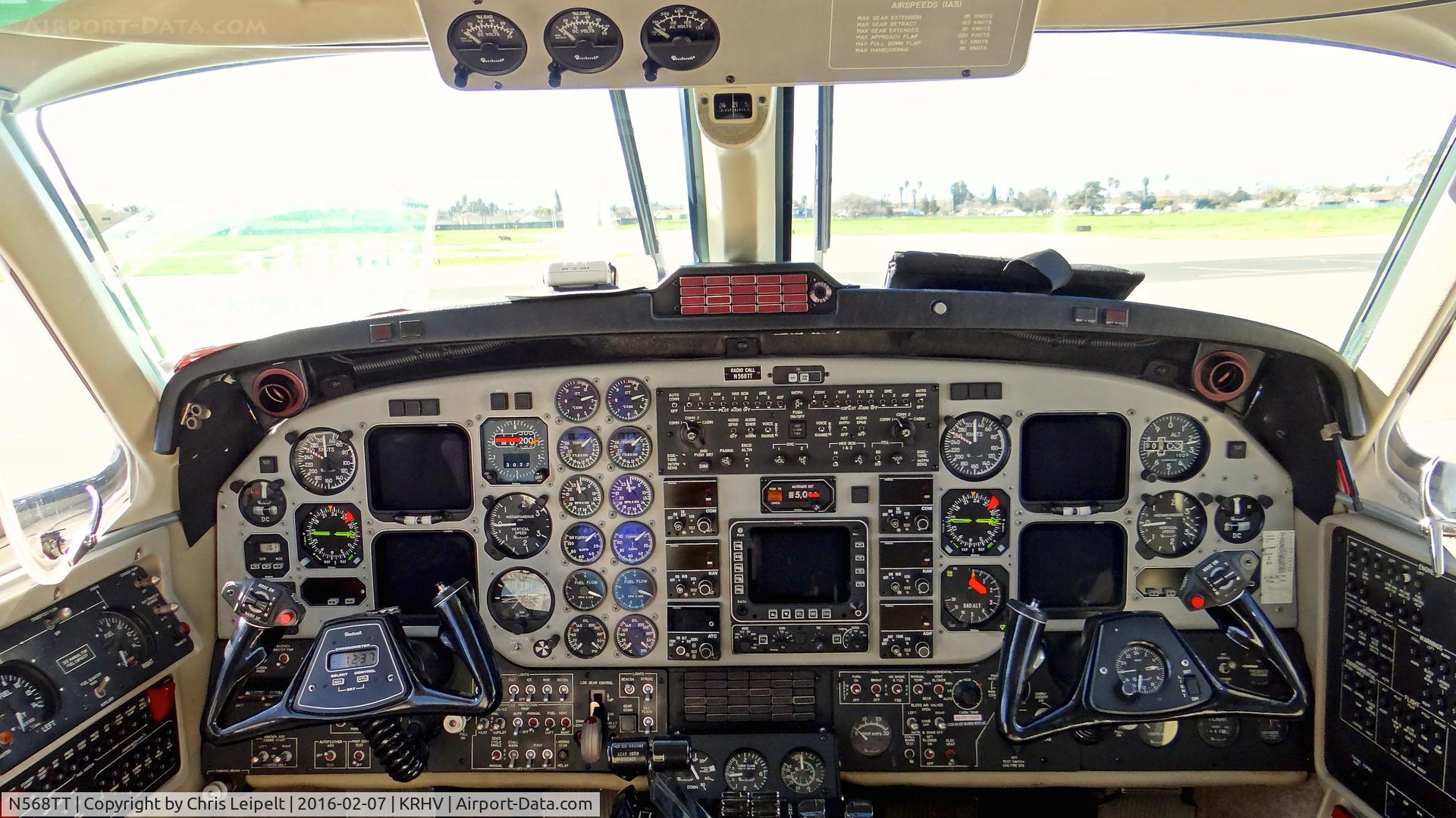 N568TT, 1997 Raytheon B200 King Air C/N BB-1568, Pacific Crest Air LLC (Modesto, CA) Beechcraft King Air B200 with an awesome cockpit at Reid Hillview Airport, San Jose, CA.