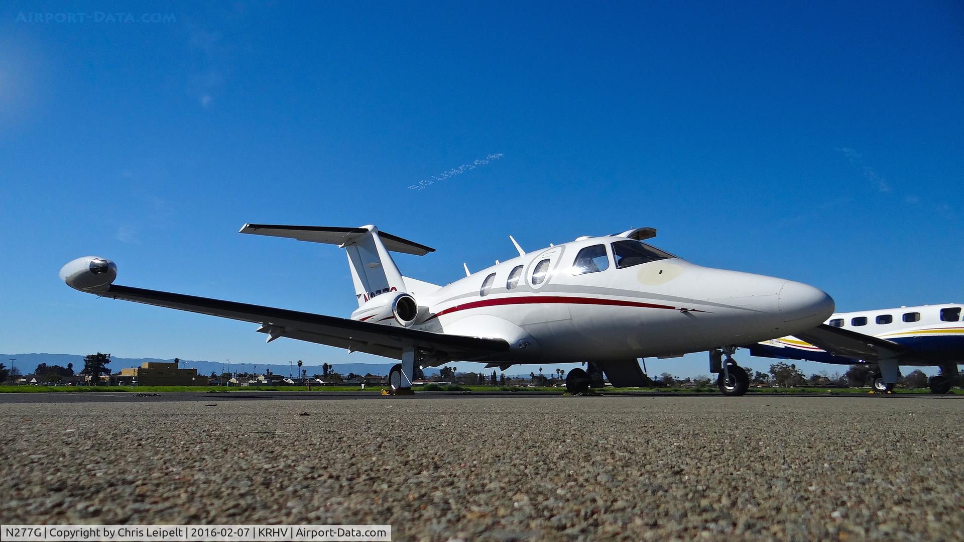 N277G, 2007 Eclipse Aviation Corp EA500 C/N 000102, Wild Horses Aviation LLC (Whitefish, MT) Eclipse EA500 parked on the transient ramp at Reid Hillview Airport, San Jose, CA.