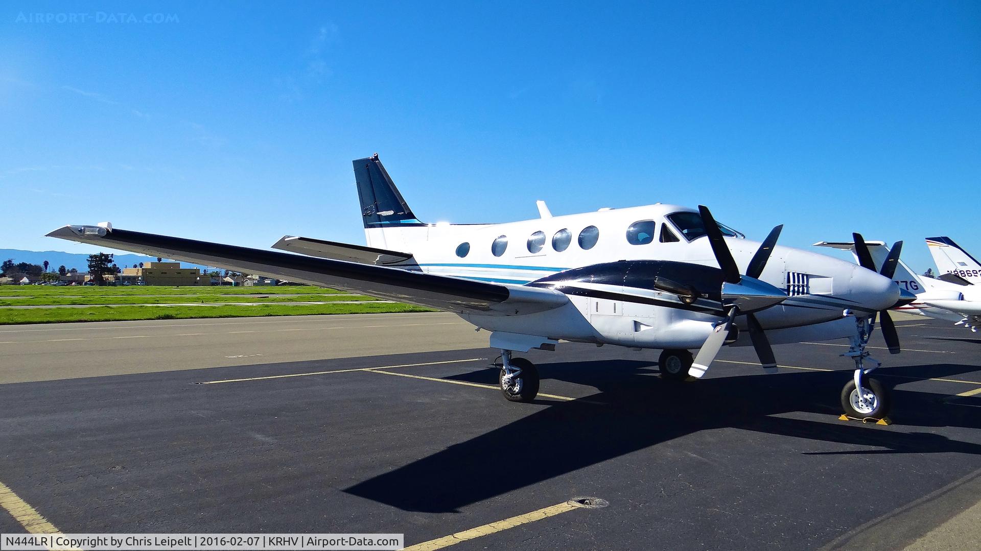 N444LR, 1996 Beech C90A King Air C/N LJ-1447, N444LR LLC (Malibu, CA) 1996 Beechcraft King Air C90A parked on the transient ramp at Reid Hillview Airport, San Jose, CA.