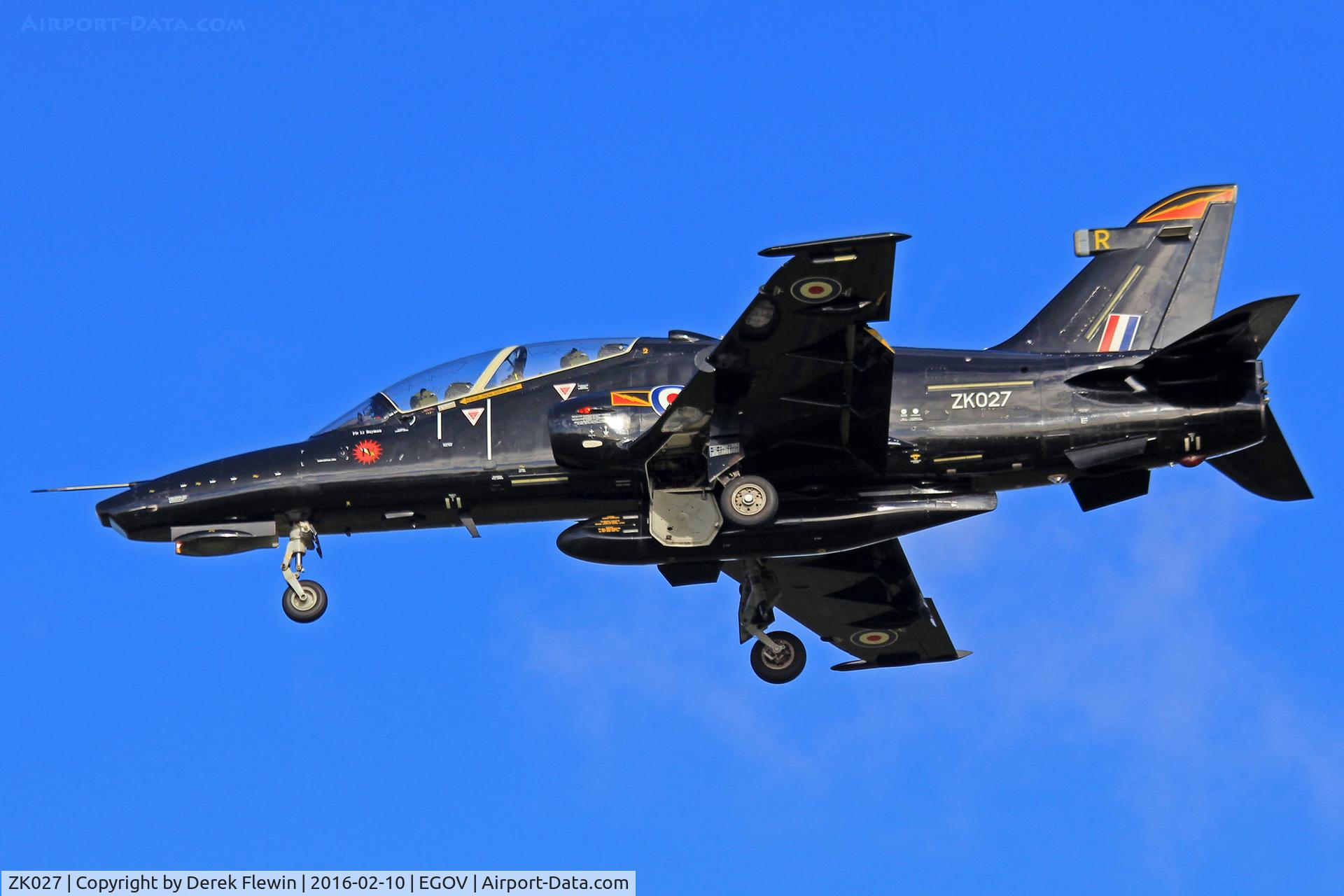 ZK027, 2009 British Aerospace Hawk T2 C/N RT018/1256, Hawk T2, 4(R) Sqn 4FTS RAF Valley based, coded R, go-rounds runway 31.