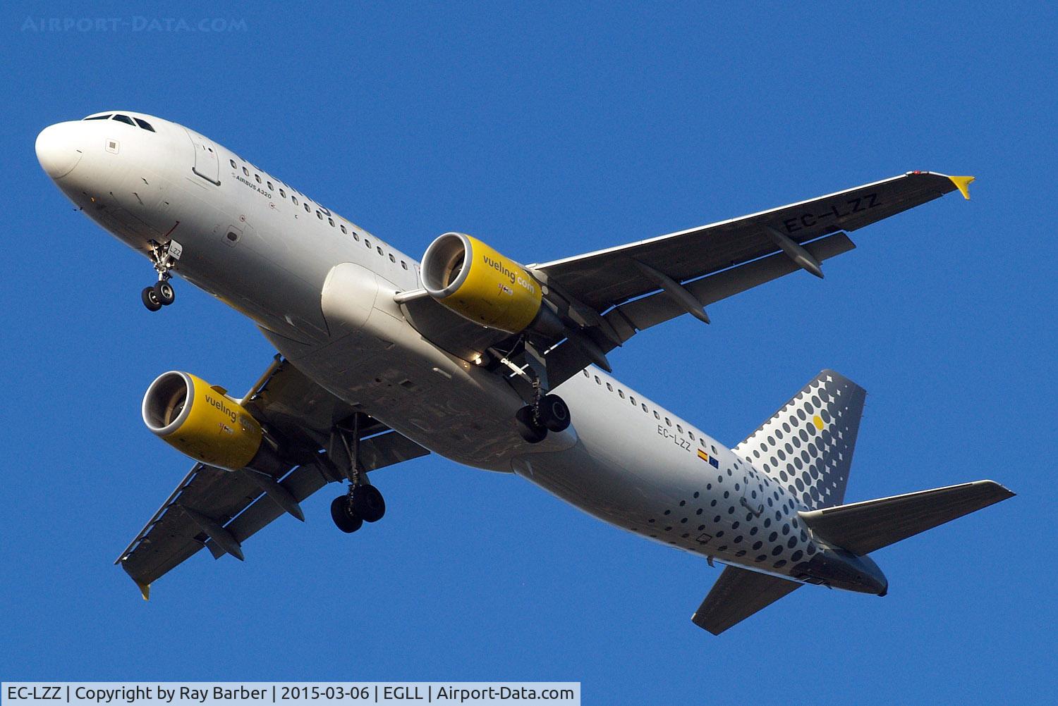 EC-LZZ, 2005 Airbus A320-214 C/N 2620, Airbus A320-214 [2620] (Vueling Airlines) Home~G 06/03/2015. On approach 27R.