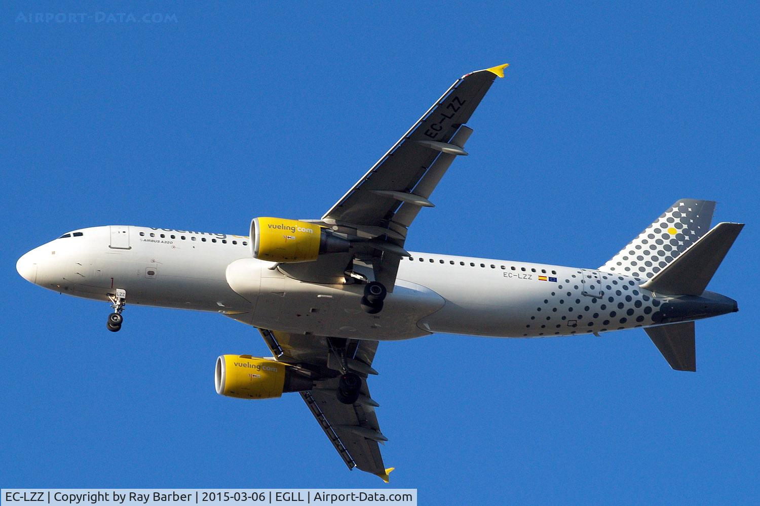 EC-LZZ, 2005 Airbus A320-214 C/N 2620, Airbus A320-214 [2620] (Vueling Airlines) Home~G 06/03/2015. On approach 27R.