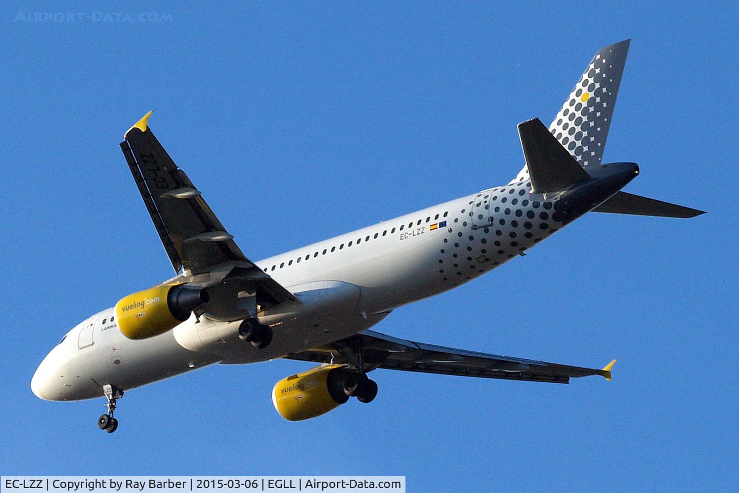 EC-LZZ, 2005 Airbus A320-214 C/N 2620, Airbus A320-214 [2620] (Vueling Airlines) Home~G 06/03/2015. On approach 27R.