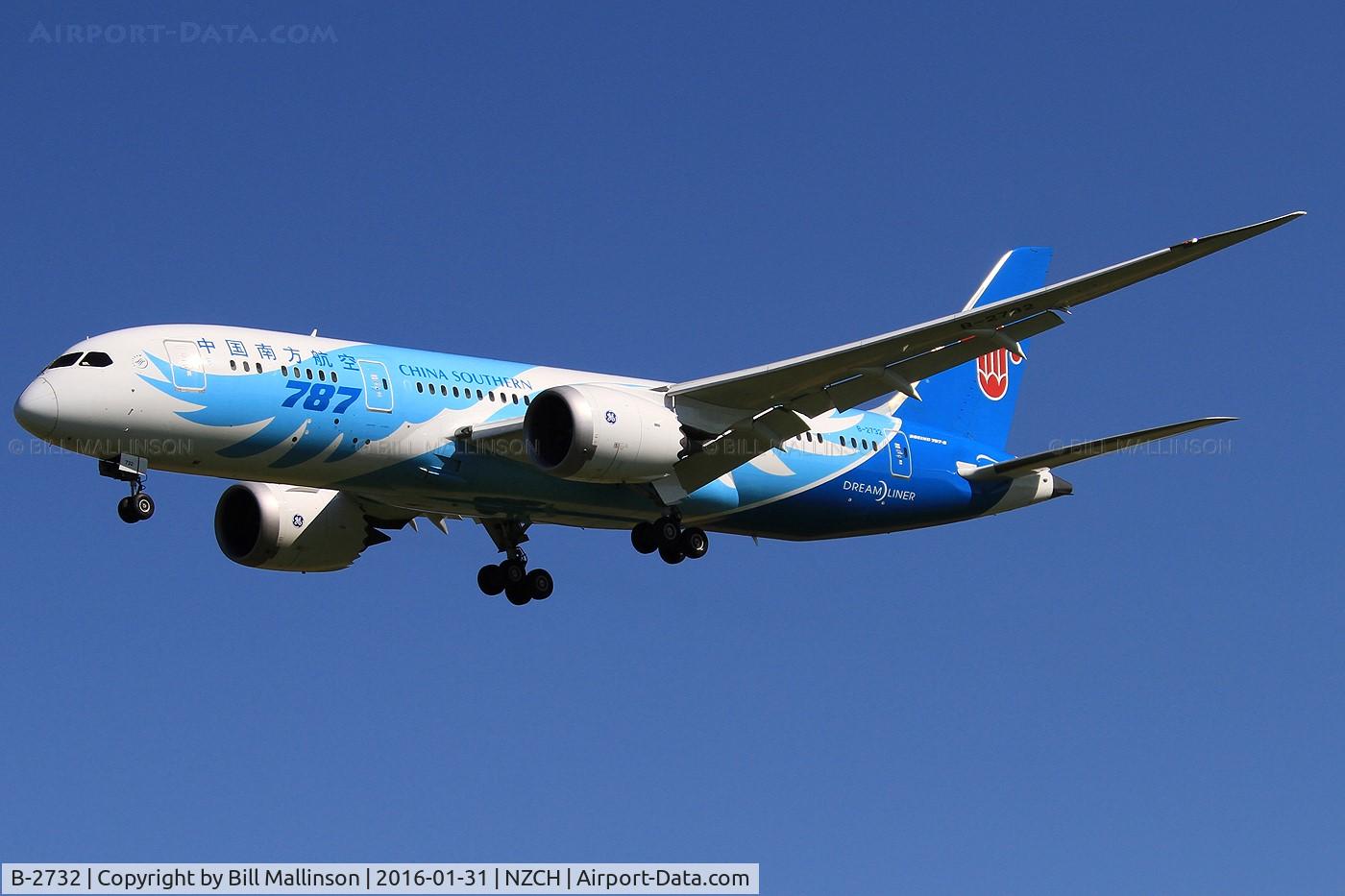 B-2732, 2013 Boeing 787-8 Dreamliner C/N 34926, arriving onto 02 from CAN