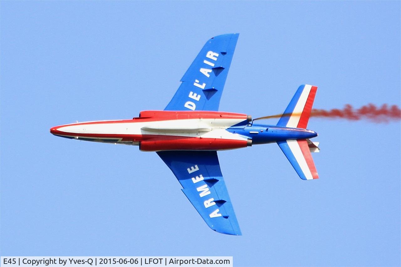 E45, Dassault-Dornier Alpha Jet E C/N E45, Dassault-Dornier Alpha Jet E (F-TETF), Athos 05 of Patrouille de France 2015, On display, Tours-St Symphorien Air Base 705 (LFOT-TUF) Open day 2015