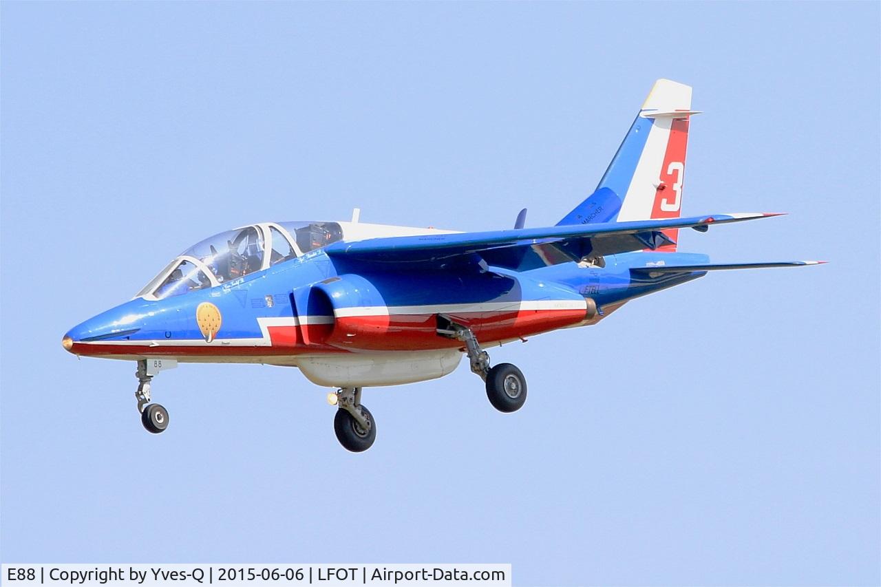 E88, Dassault-Dornier Alpha Jet E C/N E88, Dassault-Dornier Alpha Jet E (F-TELL), Athos 03 of Patrouille de France 2015, Tours-St Symphorien Air Base 705 (LFOT-TUF) Open day 2015