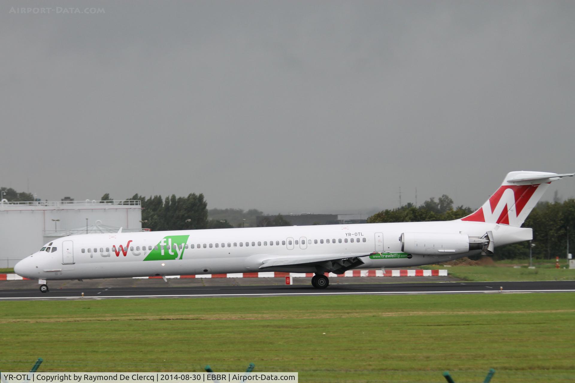 YR-OTL, 1981 McDonnell Douglas MD-82 (DC-9-82) C/N 48079, Landing at Brussels Airport.