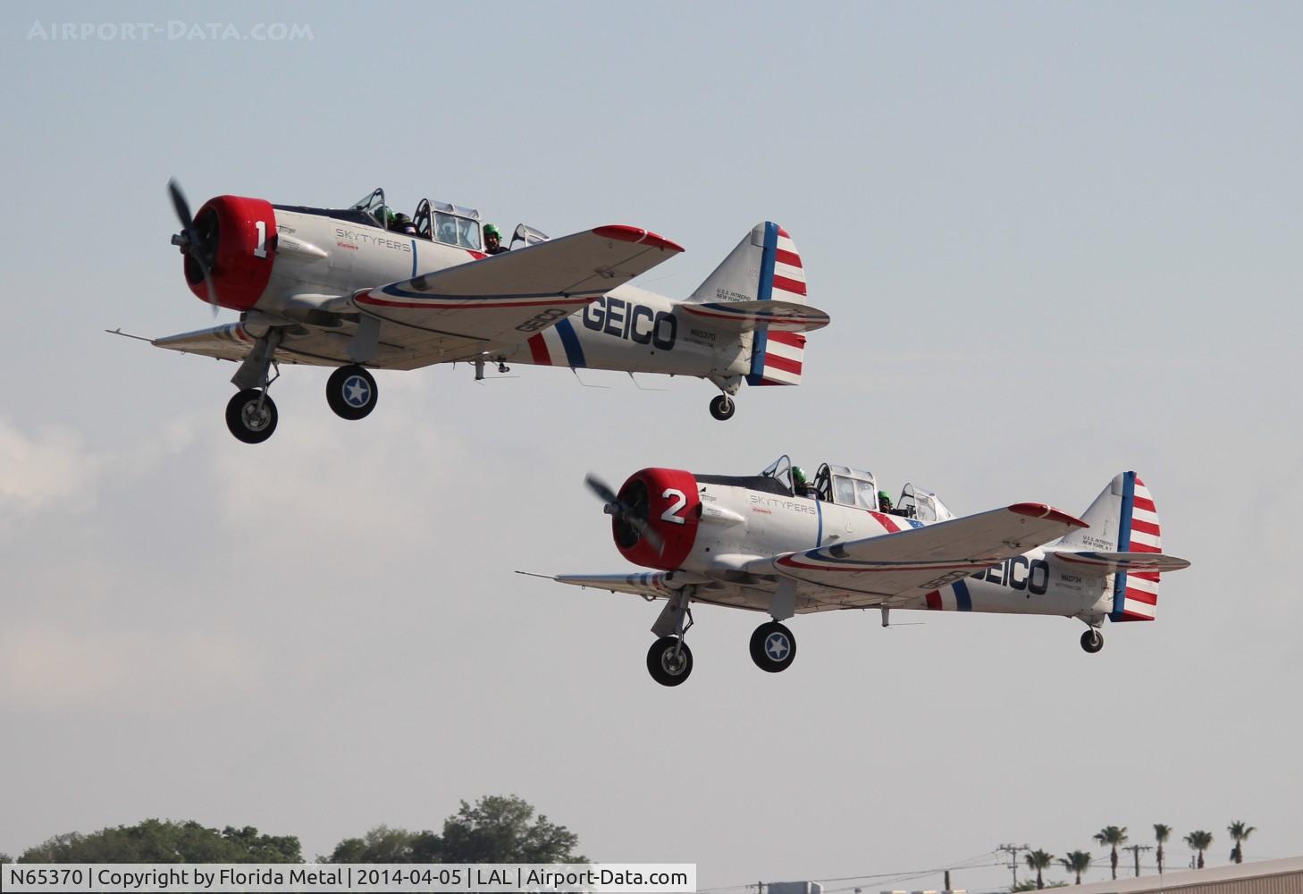 N65370, 1941 North American SNJ-2 Texan C/N 2562, Geico Skytypers