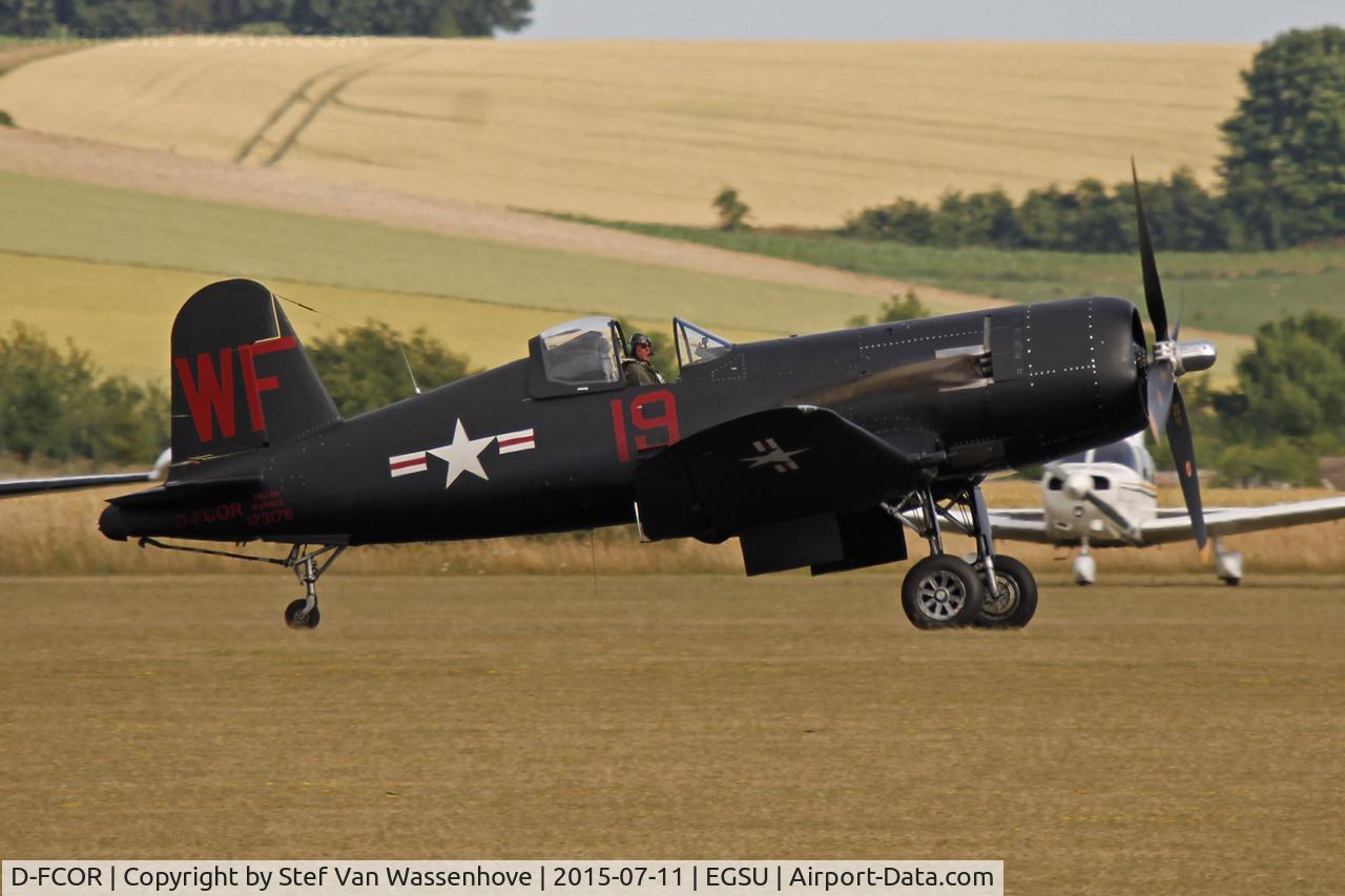 D-FCOR, 1950 Vought F4U-5NL Corsair C/N 124541, Duxford Flying Legends 2015.