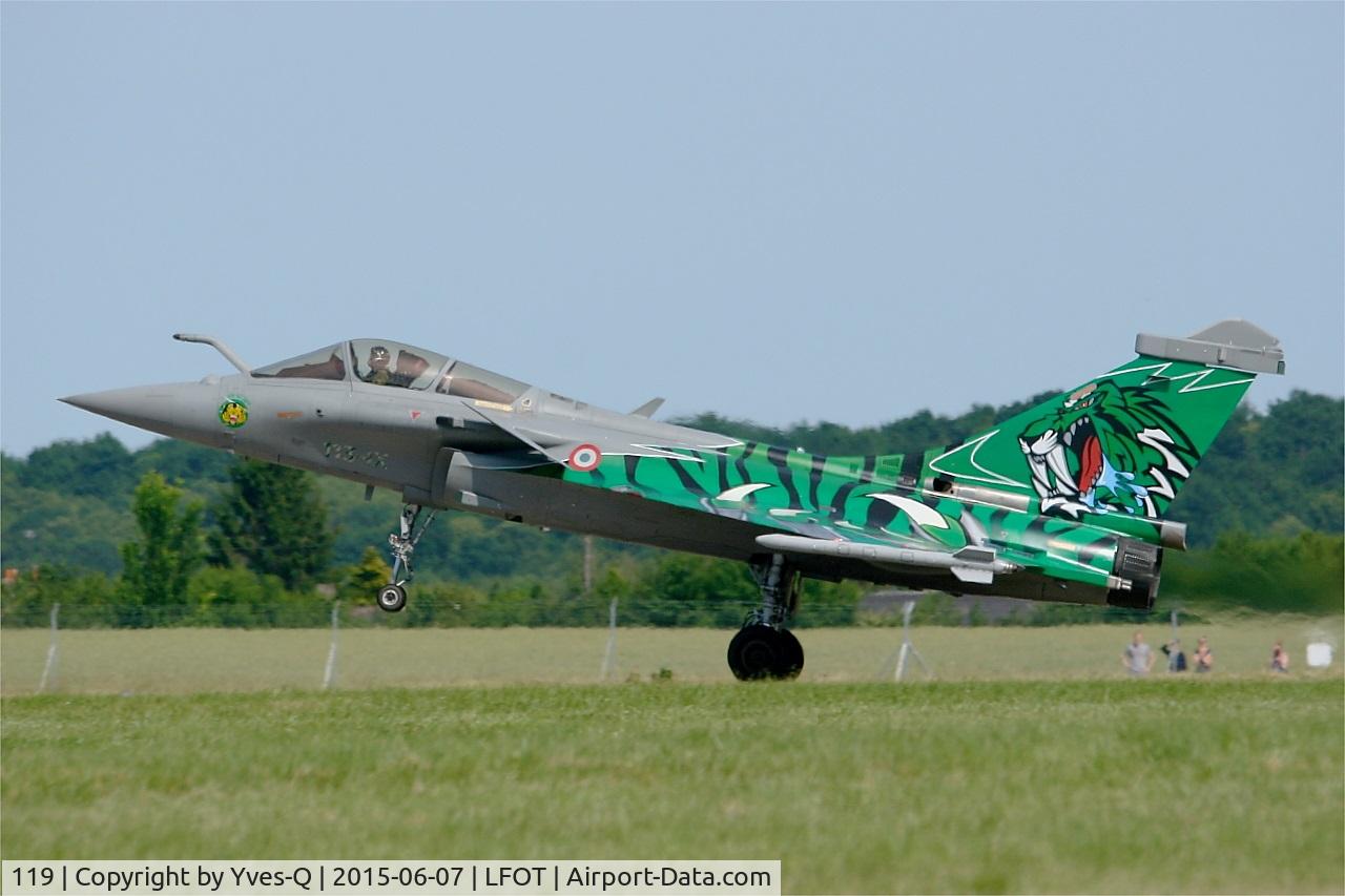 119, 2010 Dassault Rafale C C/N 119, Dassault Rafale C, Landing rwy 02, Tours-St Symphorien Air Base 705 (LFOT-TUF) Open day 2015