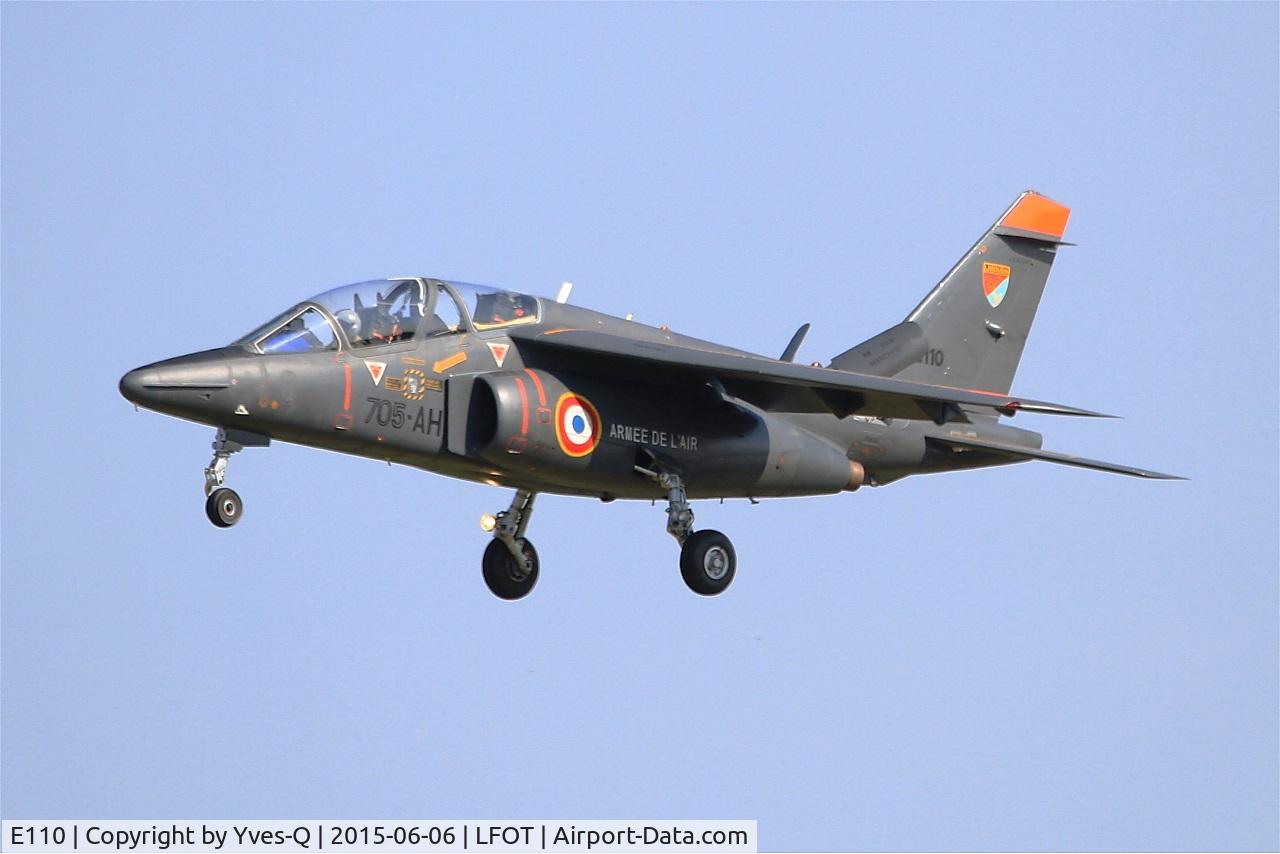 E110, Dassault-Dornier Alpha Jet E C/N E110, Dassault-Dornier Alpha Jet E, Short approach rwy 02, Tours - St Symphorien Air Base 705 (LFOT-TUF) Open day 2015