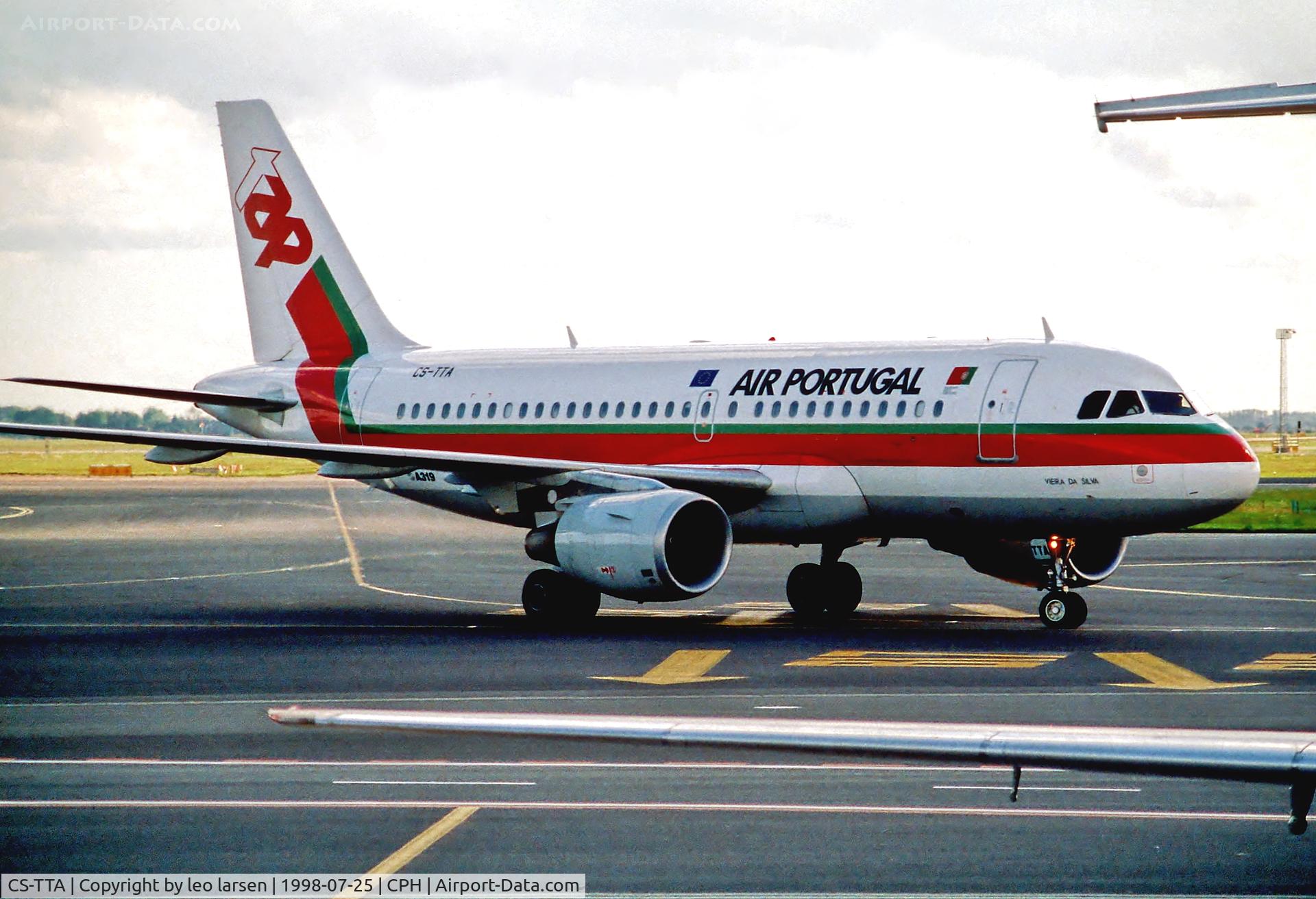 CS-TTA, 1997 Airbus A319-111 C/N 750, Copenhagen 25.7.98