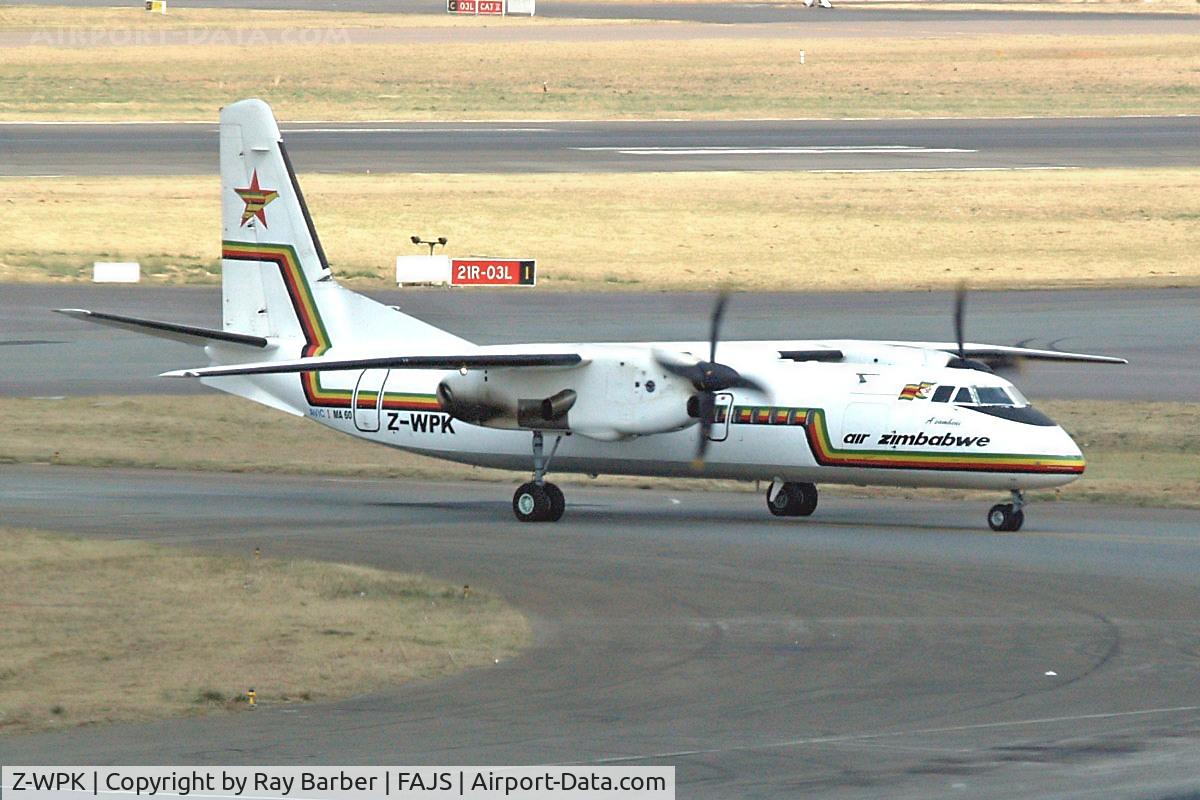 Z-WPK, 2005 Xian MA-60 C/N 303, Xian MA60 [0303] (Air Zimbabwe) Johannesburg-International~ZS 22/09/2006