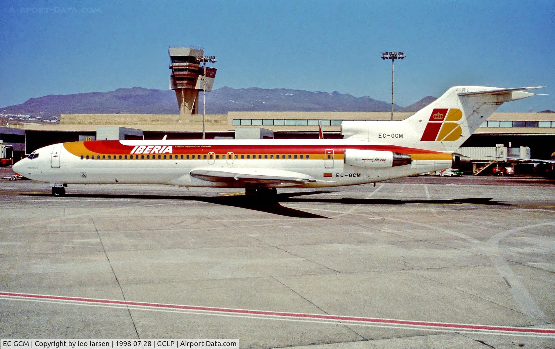 EC-GCM, 1973 Boeing 727-256 C/N 20606, Las Palmas 28.7.98
