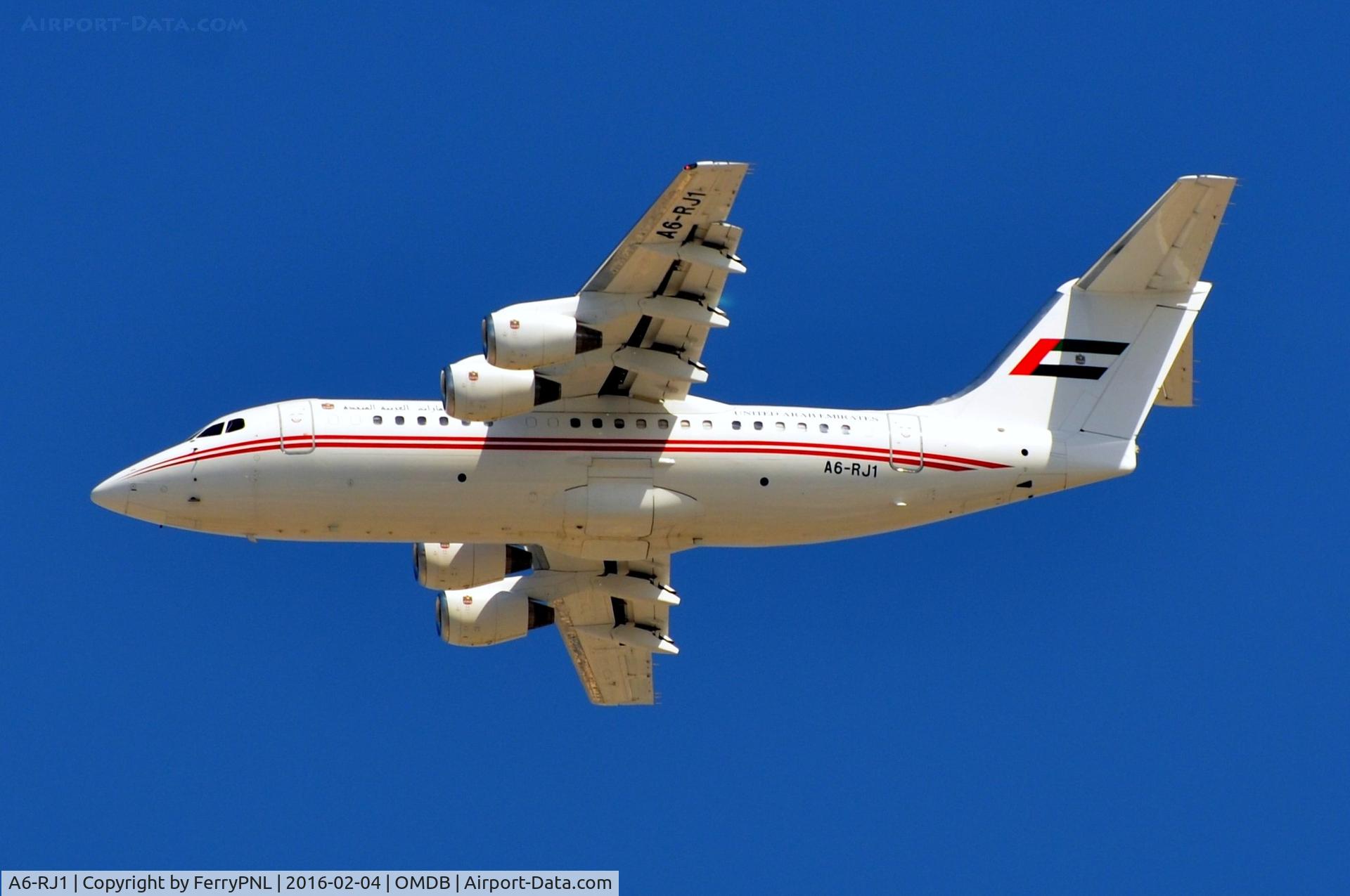 A6-RJ1, 1998 British Aerospace Avro 146-RJ85A C/N E2323, UAE BAe146 VIP transport.