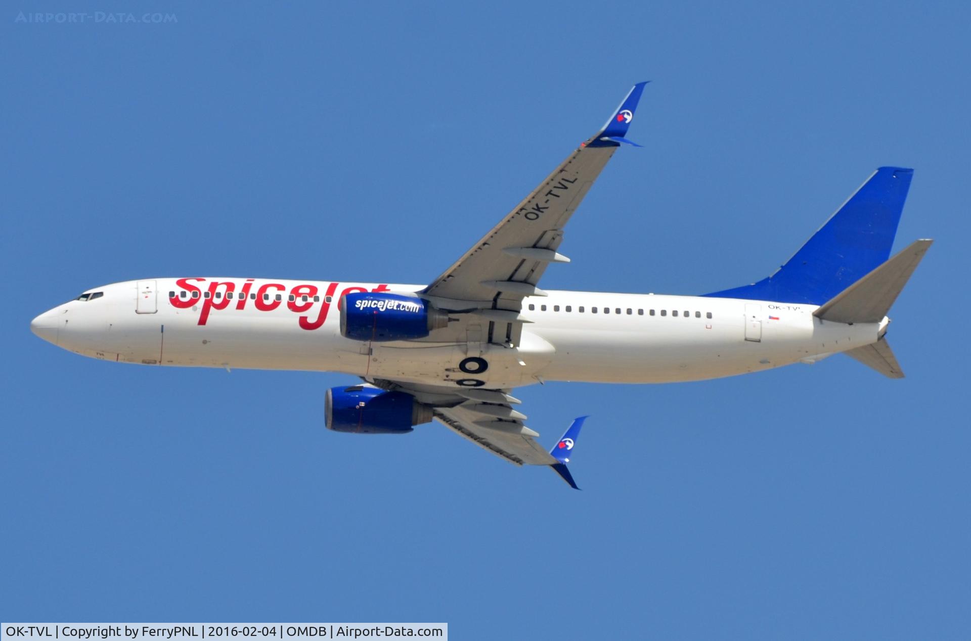 OK-TVL, 2010 Boeing 737-8FN C/N 37076, Travel Service operating this B738 on behalf of Spicejet during the wintermonths.