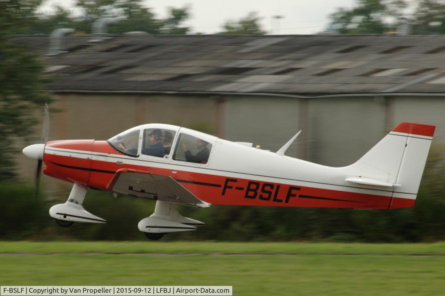 F-BSLF, Robin DR-315 Petit Prince C/N 537, Robin DR.315 Petit Prince of Aéroclub de St Junien taking off from its home field at Saint Junien, France