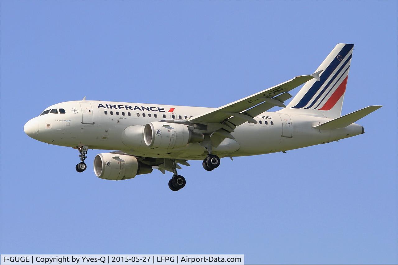 F-GUGE, 2003 Airbus A318-111 C/N 2100, Airbus A318-111, Short approach rwy 26L, Paris-Roissy Charles De Gaulle airport (LFPG-CDG)
