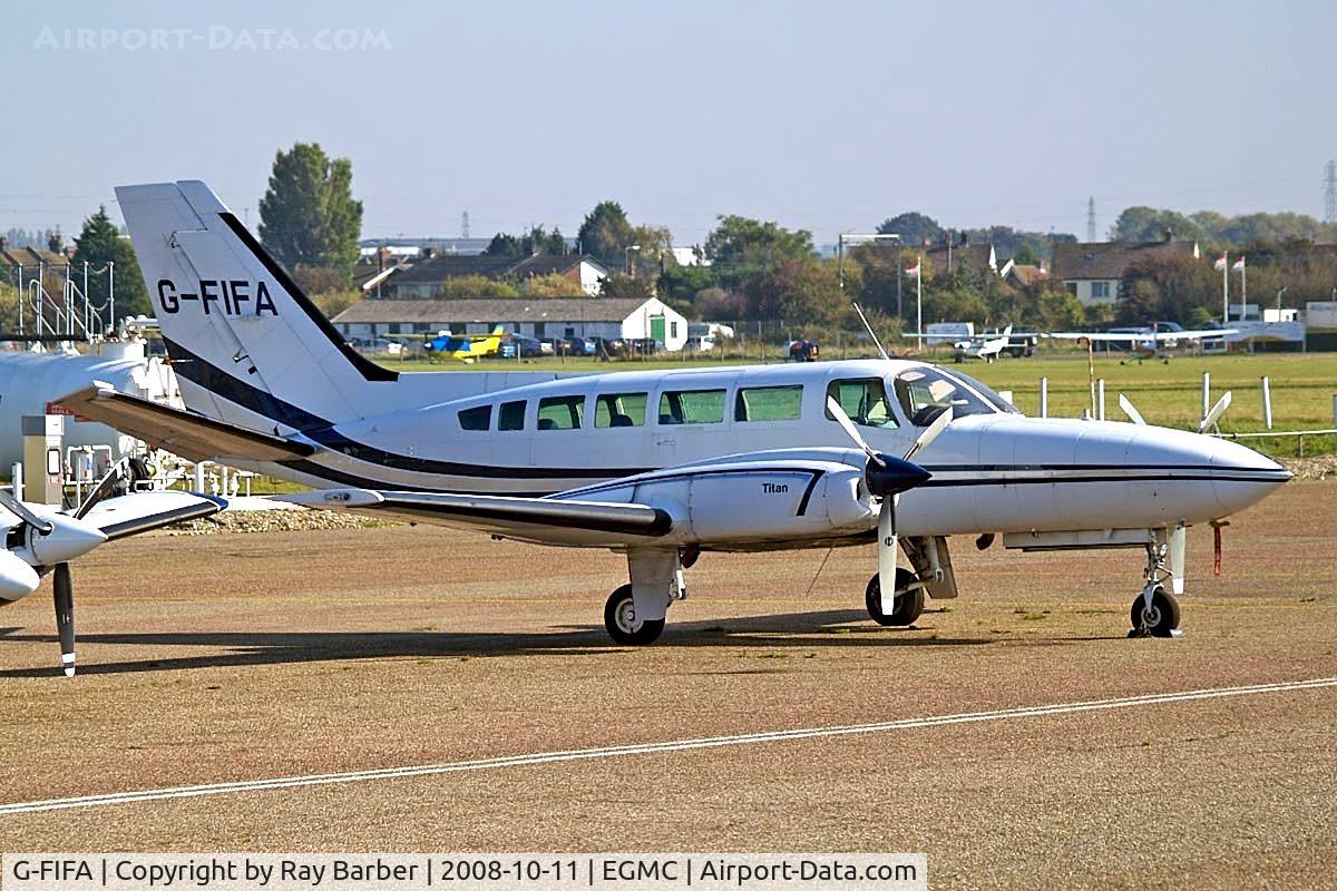 G-FIFA, 1980 Cessna 404 II Titan C/N 404-0644, Cessna 404 Titan II [404-0644] (Fly(CI) Ltd) Southend~G 11/10/2008