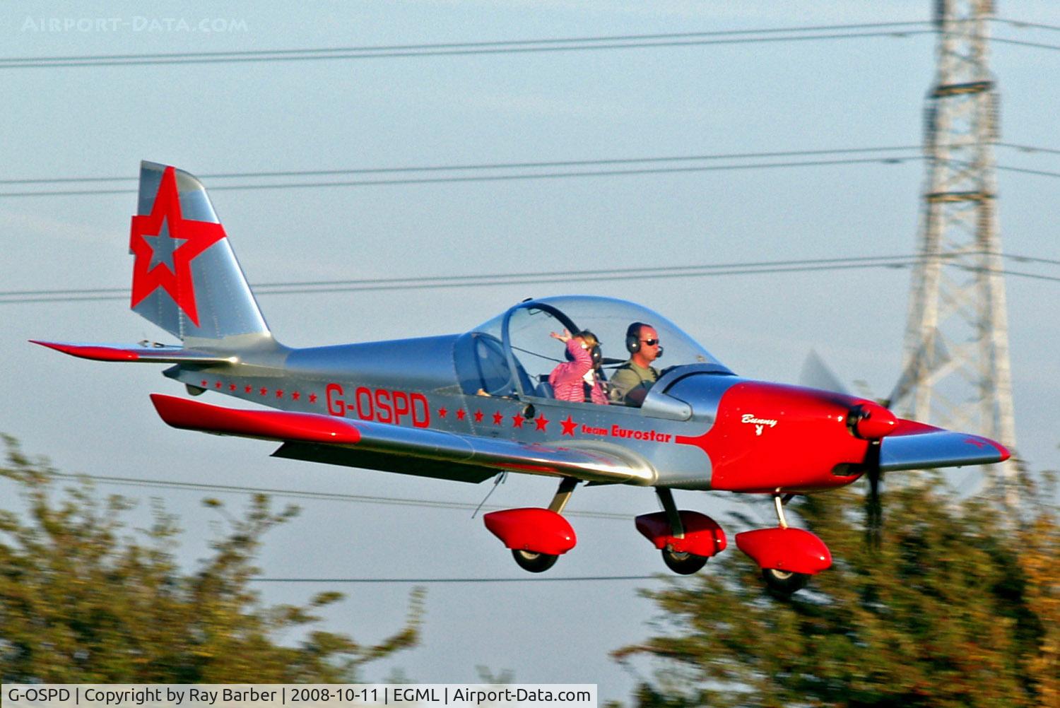 G-OSPD, 2003 Cosmik EV-97 TeamEurostar UK C/N 1708, Evektor EV-97 TeamEuroStar UK [2003-1708] Damyns Hall, Essex~G 11/10/2008