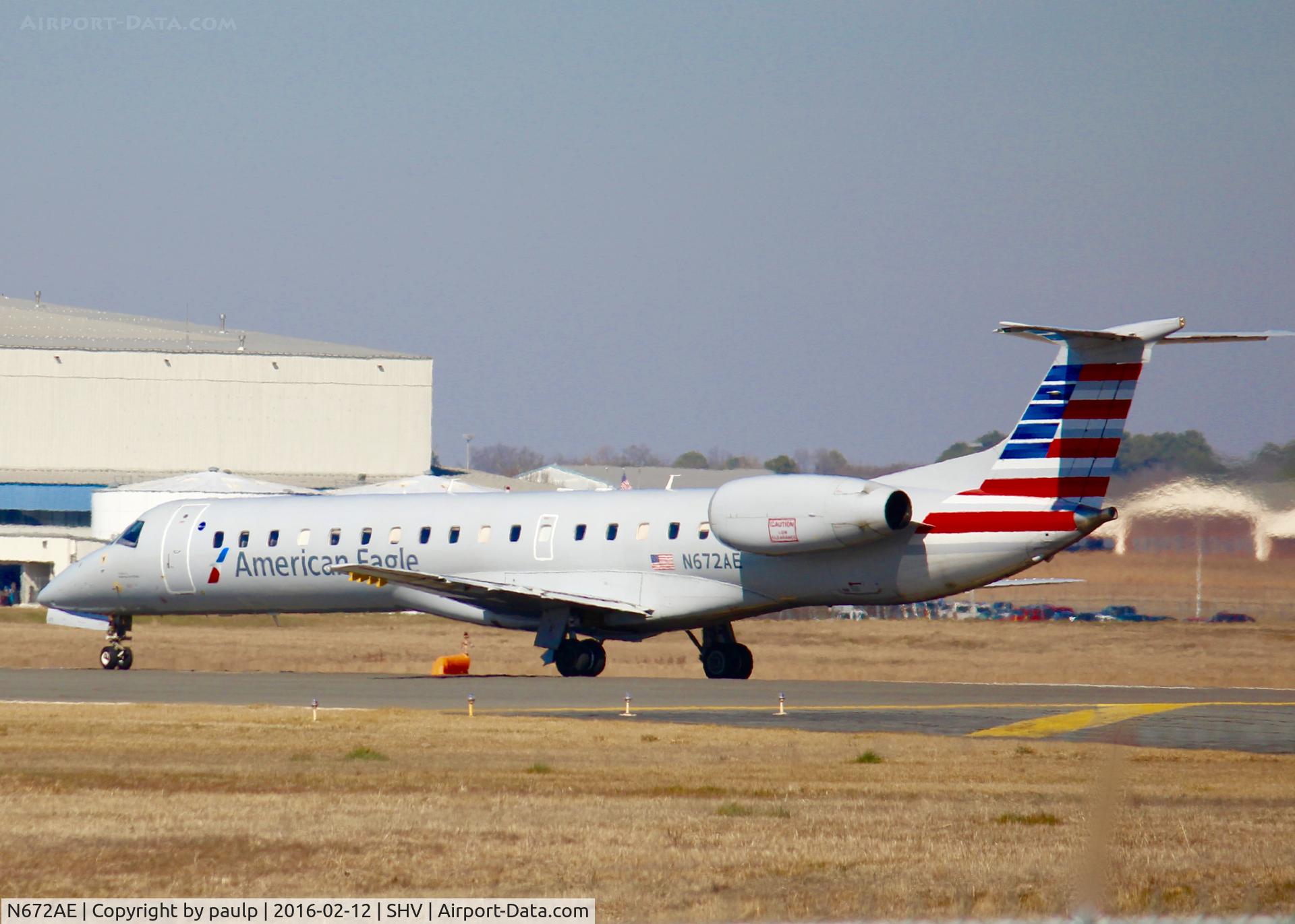 N672AE, 2004 Embraer ERJ-145LR (EMB-145LR) C/N 145794, At Shreveport Regional.
