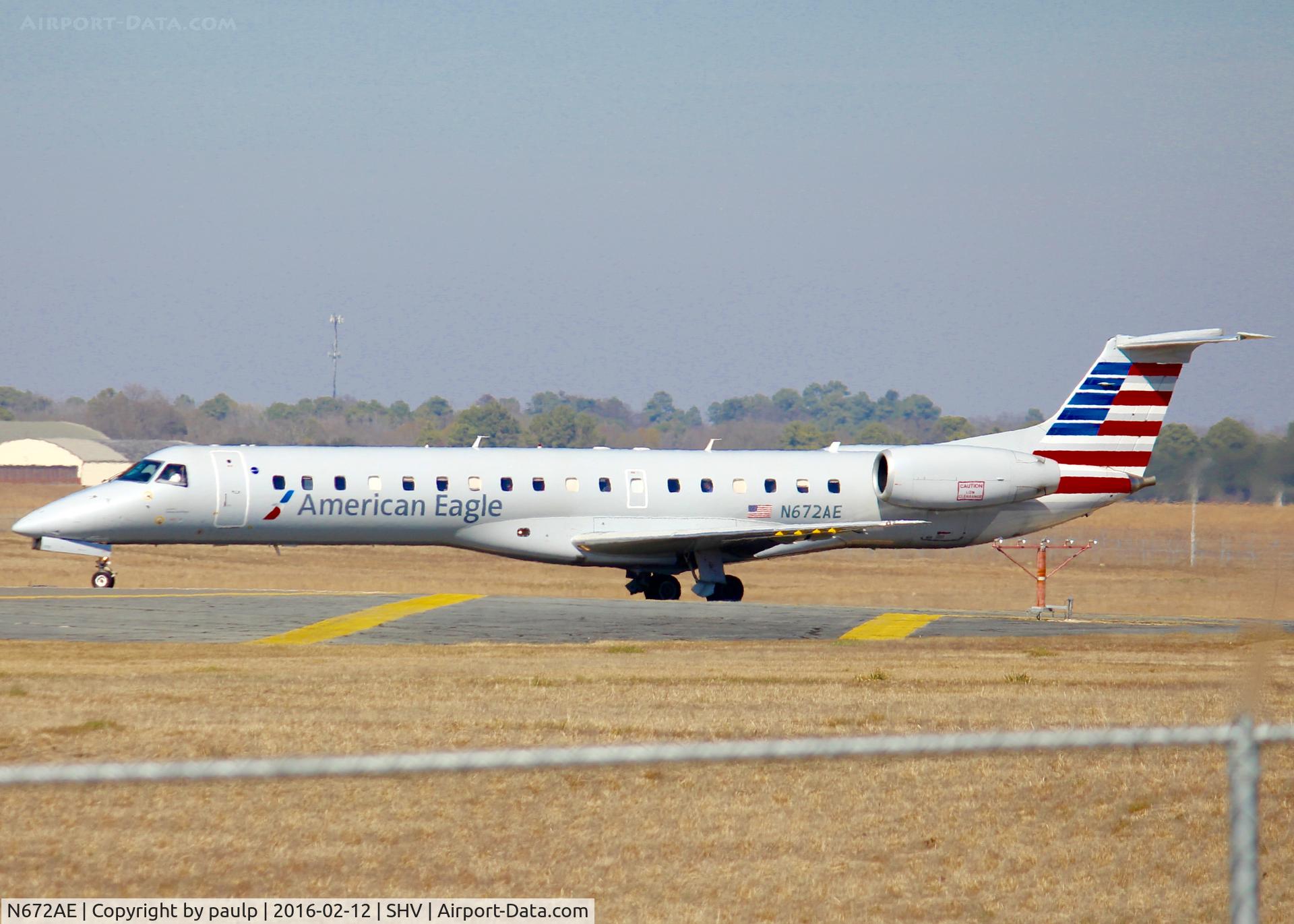 N672AE, 2004 Embraer ERJ-145LR (EMB-145LR) C/N 145794, At Shreveport Regional.