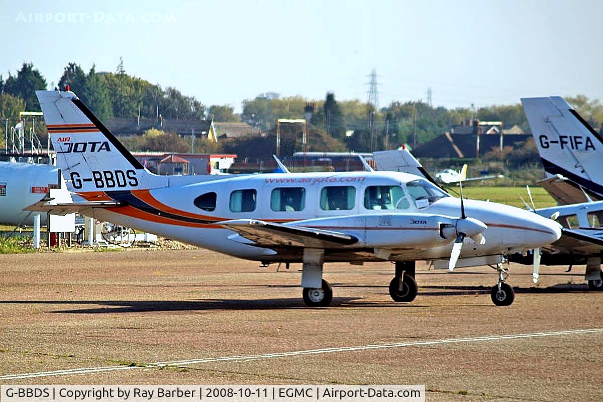 G-BBDS, 1973 Piper PA-31-310 Turbo Navajo Navajo C/N 31-7300956, Piper PA-31-310 Turbo Navajo B [31-7300956] (Air Jota) Southend~G 11/10/2008