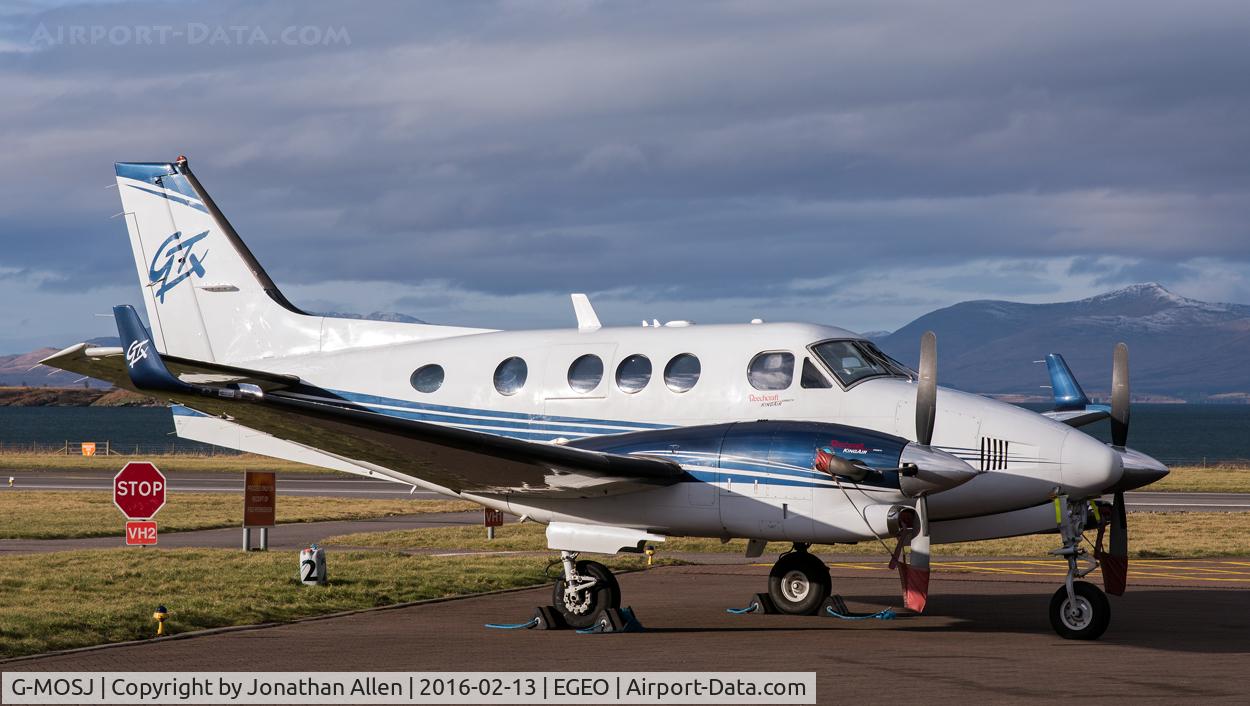 G-MOSJ, 2010 Hawker Beechcraft C90GTI King Air C/N LJ-1984, On the apron at Oban Airport.