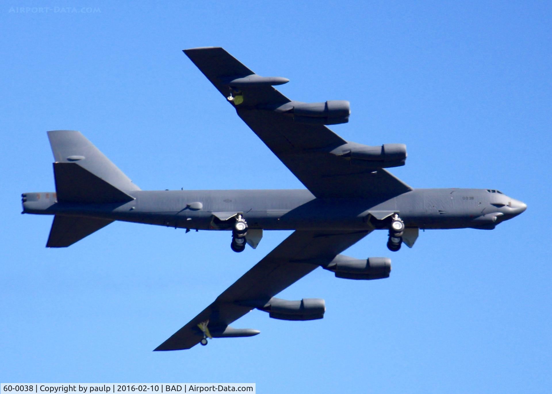 60-0038, 1960 Boeing B-52H Stratofortress C/N 464403, At Barksdale Air Force Base.
