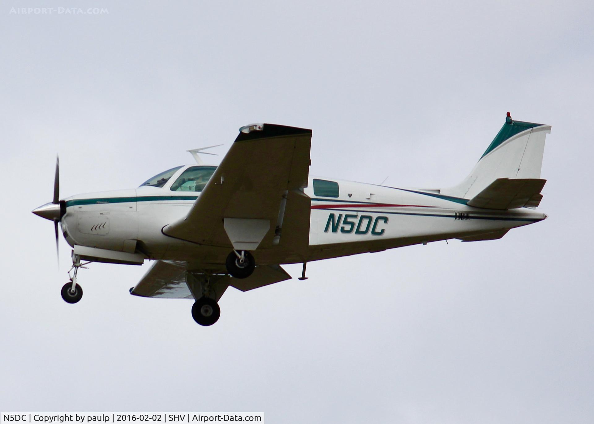 N5DC, 1976 Beech A36 Bonanza 36 C/N E-887, At Shreveport Regional.