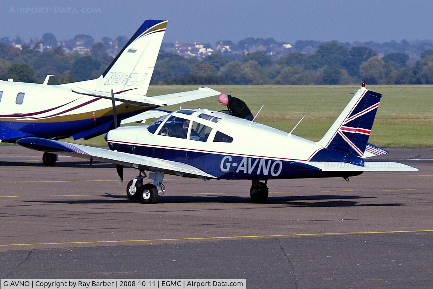 G-AVNO, 1967 Piper PA-28-180 Cherokee C/N 28-4105, Piper PA-28-180 Cherokee C [28-4105] Southend~G 11/10/2008