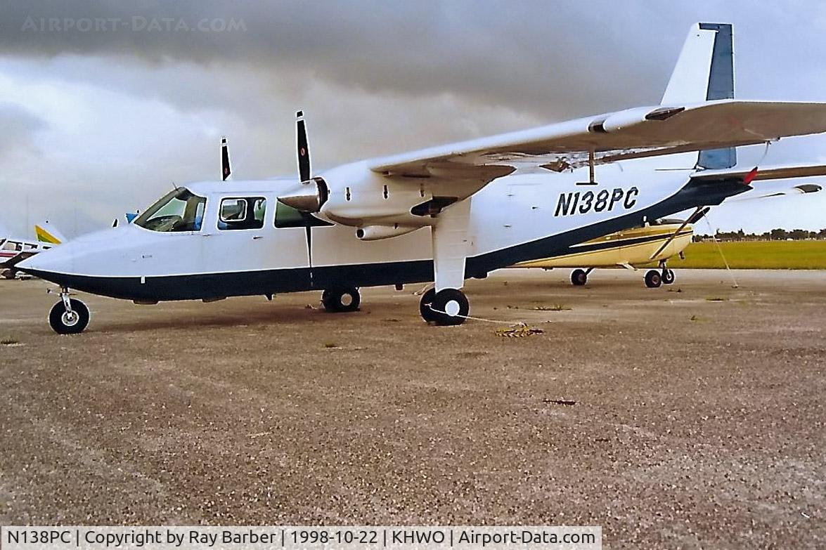 N138PC, 1976 Britten-Norman BN-2A-20 Islander C/N 490, Britten-Norman BN-2A-20 Islander [0490] Hollywood-North Perry~N 22/10/1998