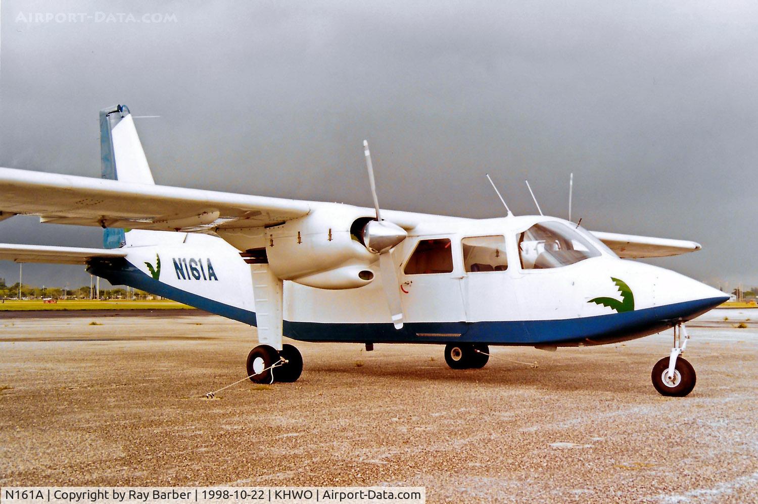 N161A, 1973 Britten-Norman BN-2A-26 Islander C/N 340, Britten-Norman BN-2A-9 Islander [0340] (Air Charter Inc) Hollywood-North Perry~N 22/10/1998