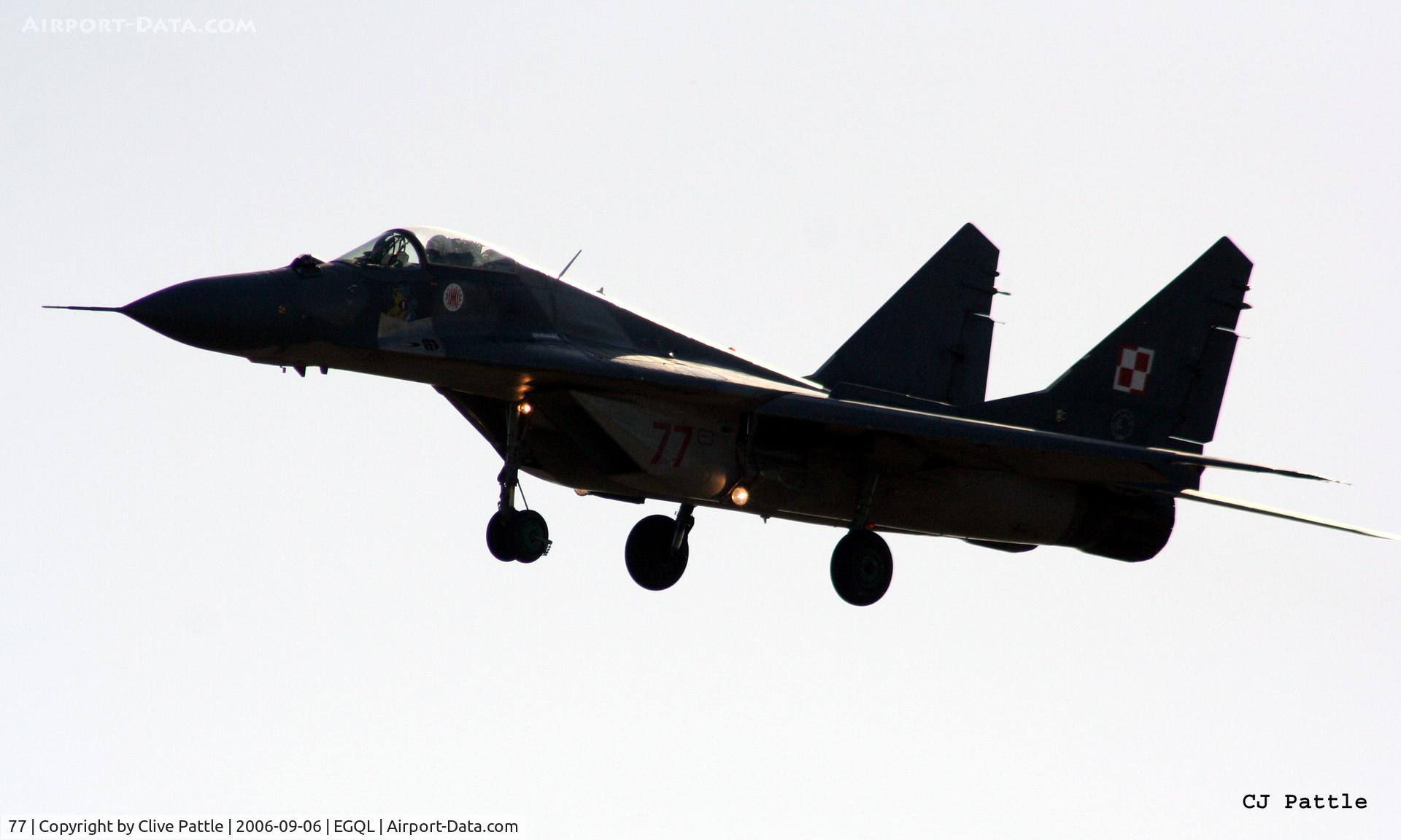 77, Mikoyan-Gurevich MiG-29A C/N 2960526377, In action at the RAF Leuchars airshow 2006