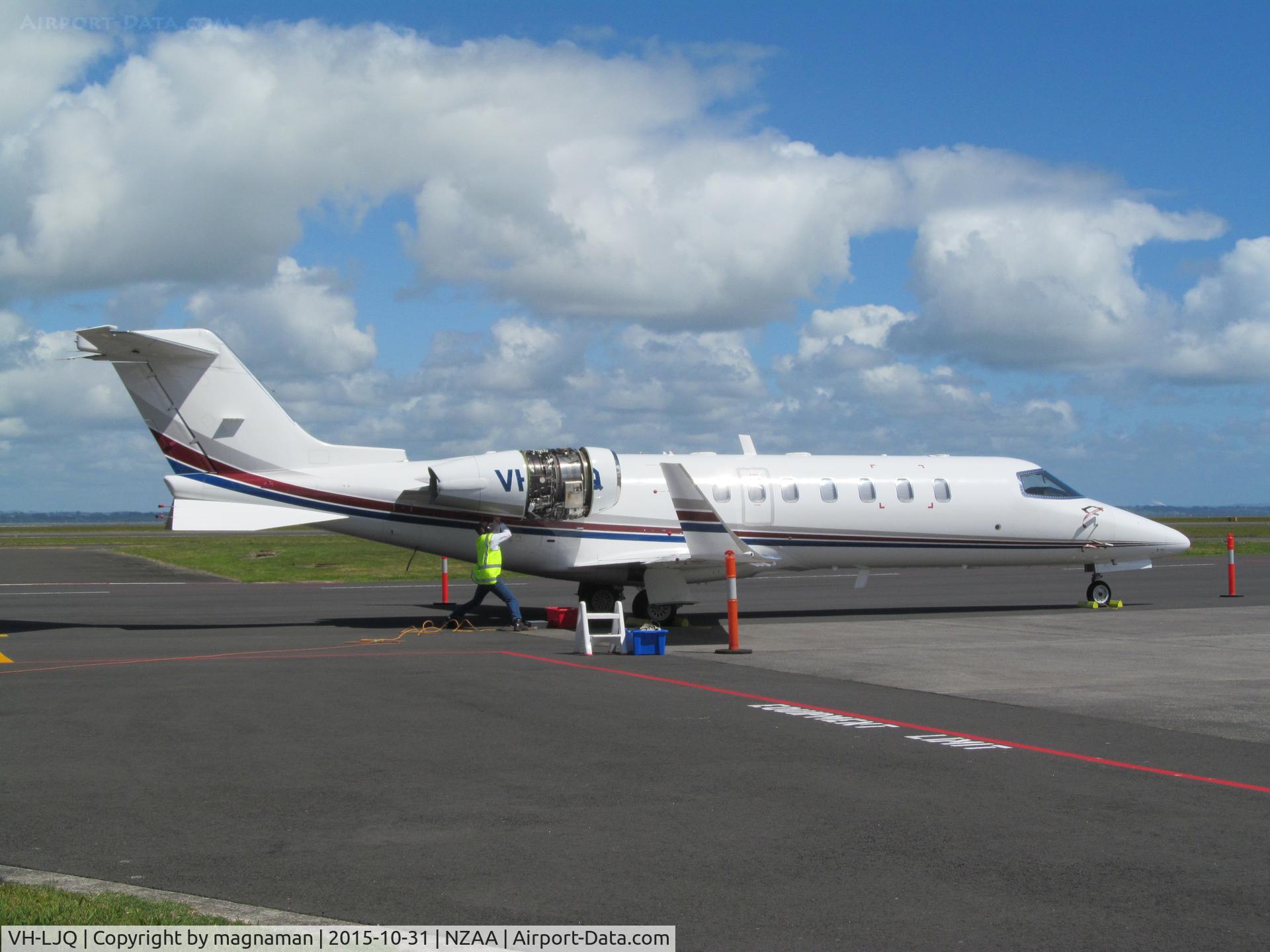VH-LJQ, 2005 Learjet 45 C/N 45-286, Having repairs at AKL