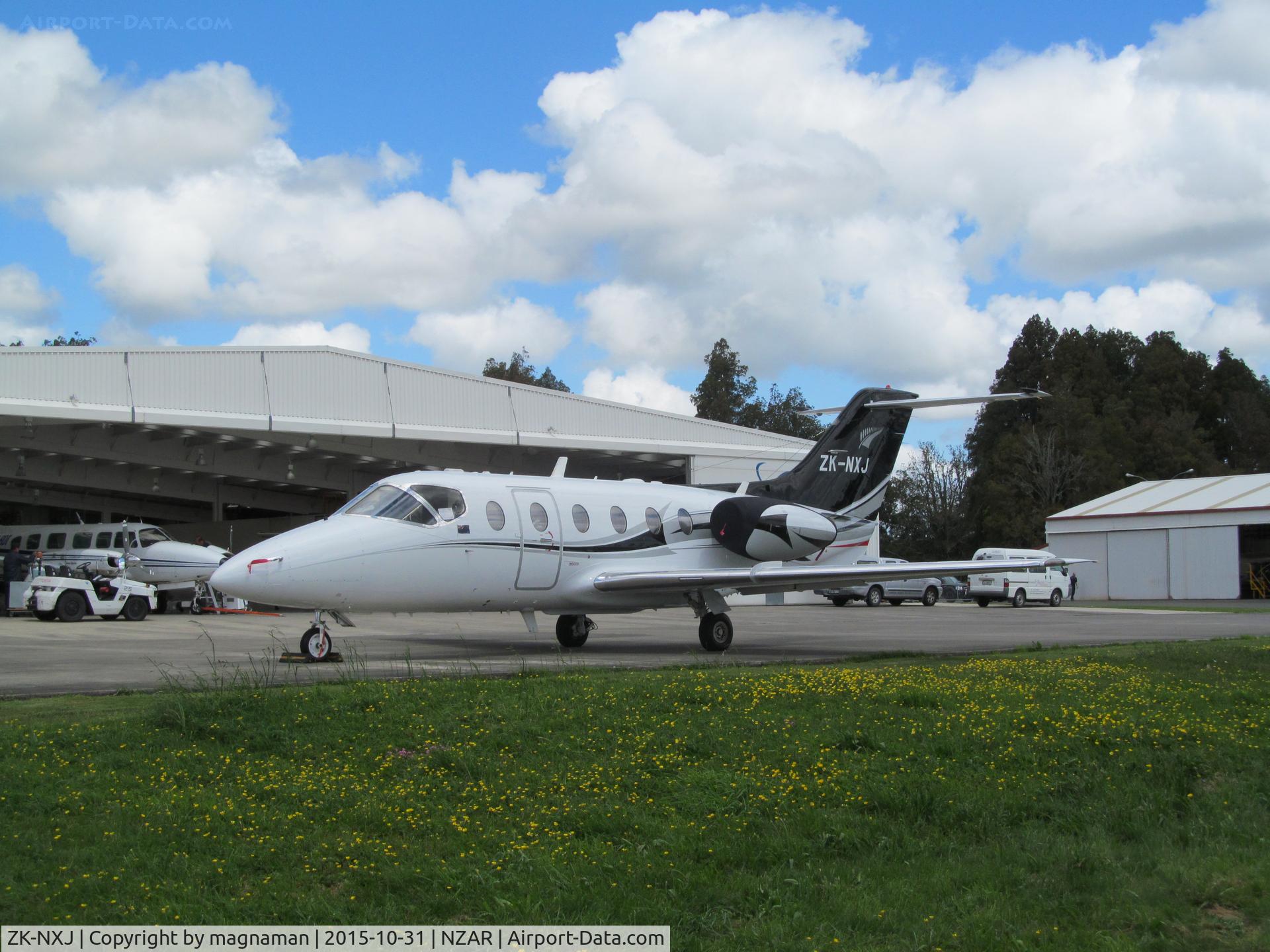 ZK-NXJ, 1998 Raytheon Beechjet 400A C/N RK-210, on apron at home base