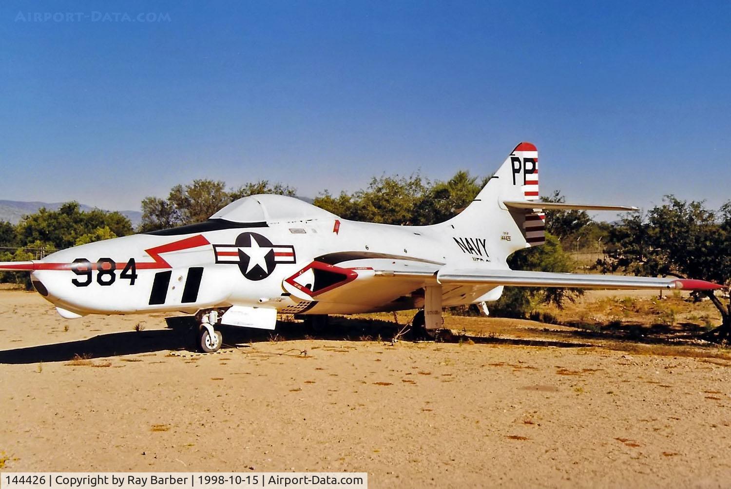 144426, Grumman RF-9J Cougar C/N 110, Grumman RF-9J Cougar [110] (United States Navy) Tucson-Pima Air and Space Museum~N 15/10/1998