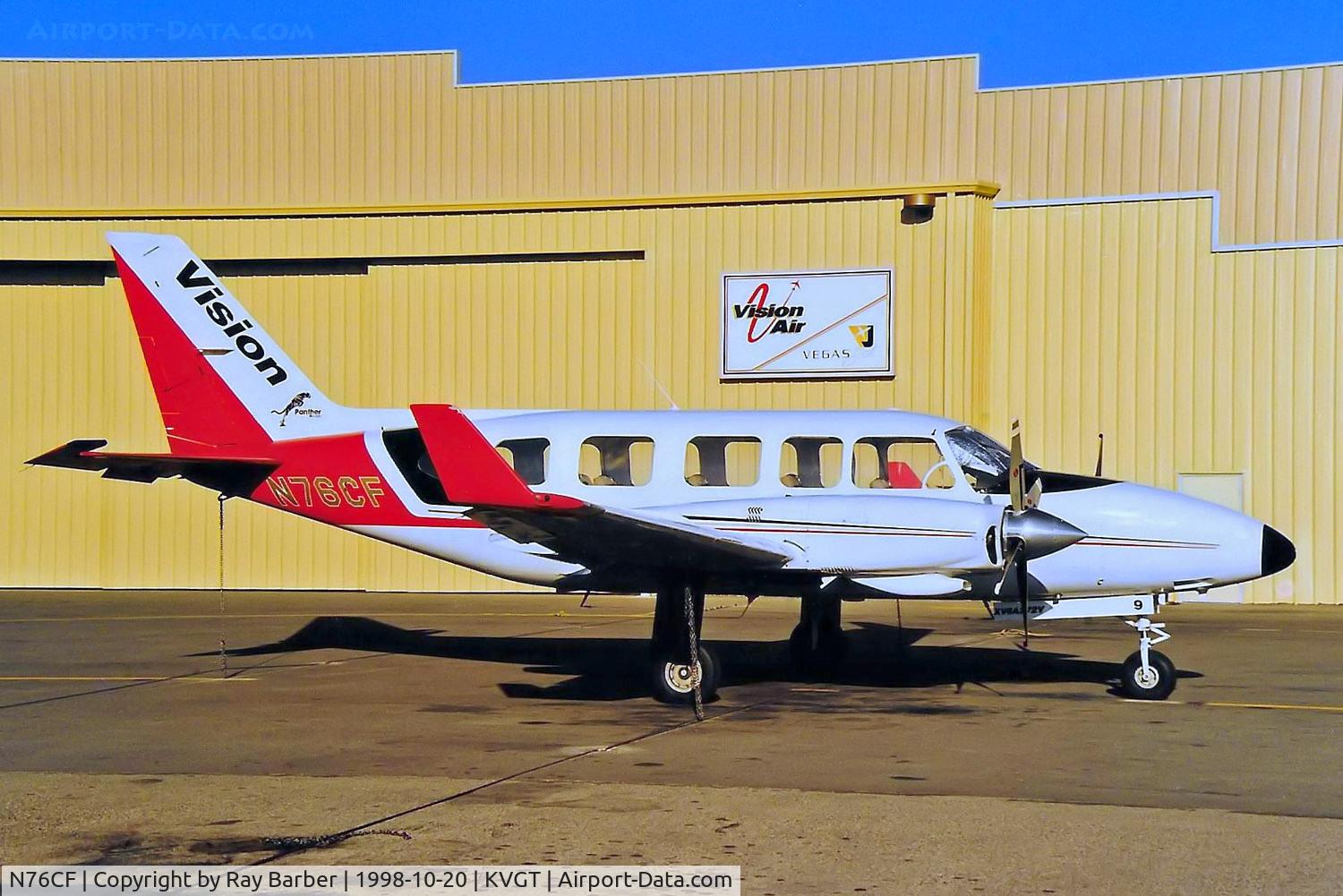 N76CF, 1975 Piper PA-31-350 Chieftain C/N 31-7552052, Piper PA-31-350 Navajo Chieftain [31-7552052] (Vision Air) North Las Vegas~N 20/10/1998